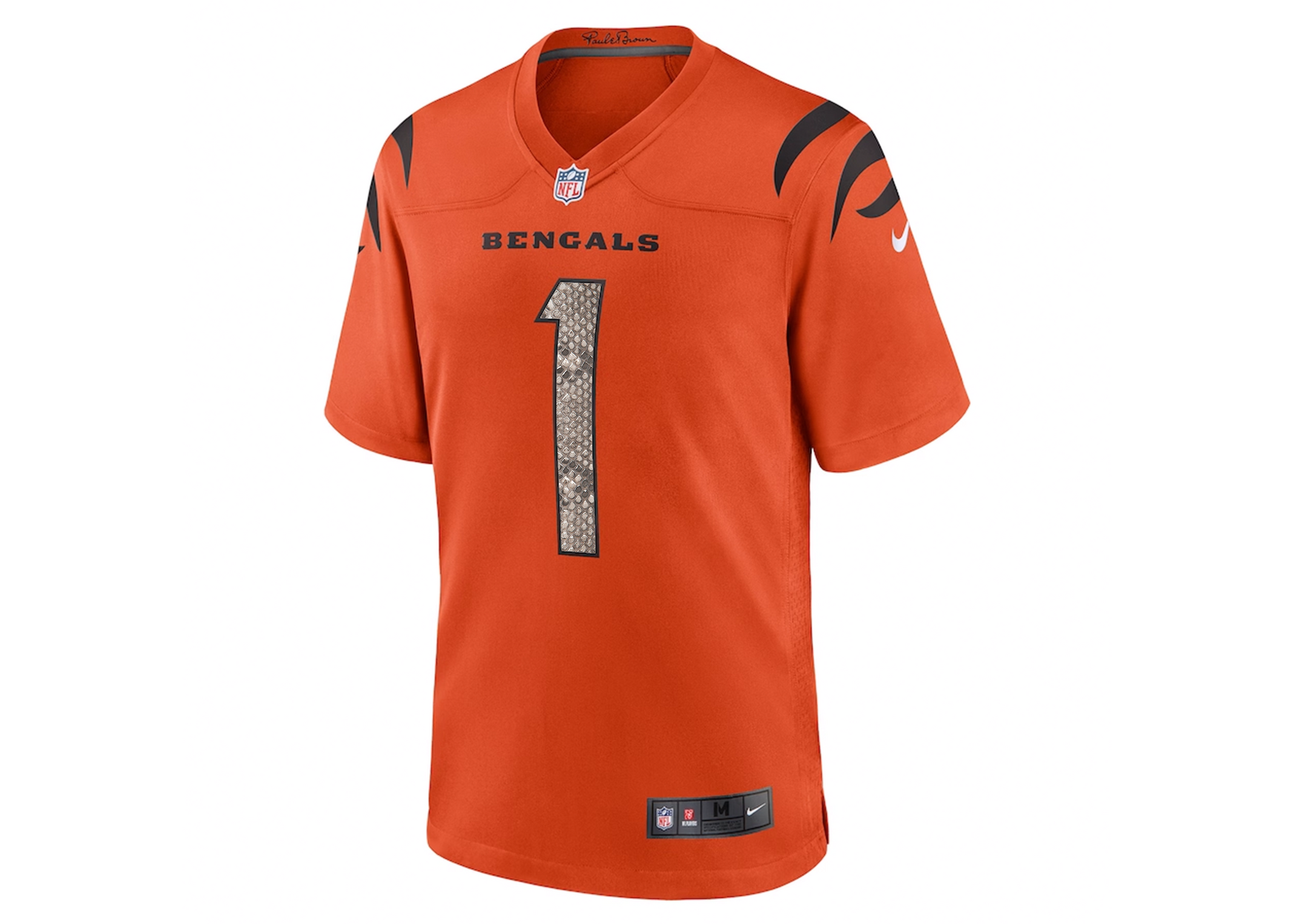 Custom Nike Ja'Marr Chase Cincinnati Bengals Python Jersey