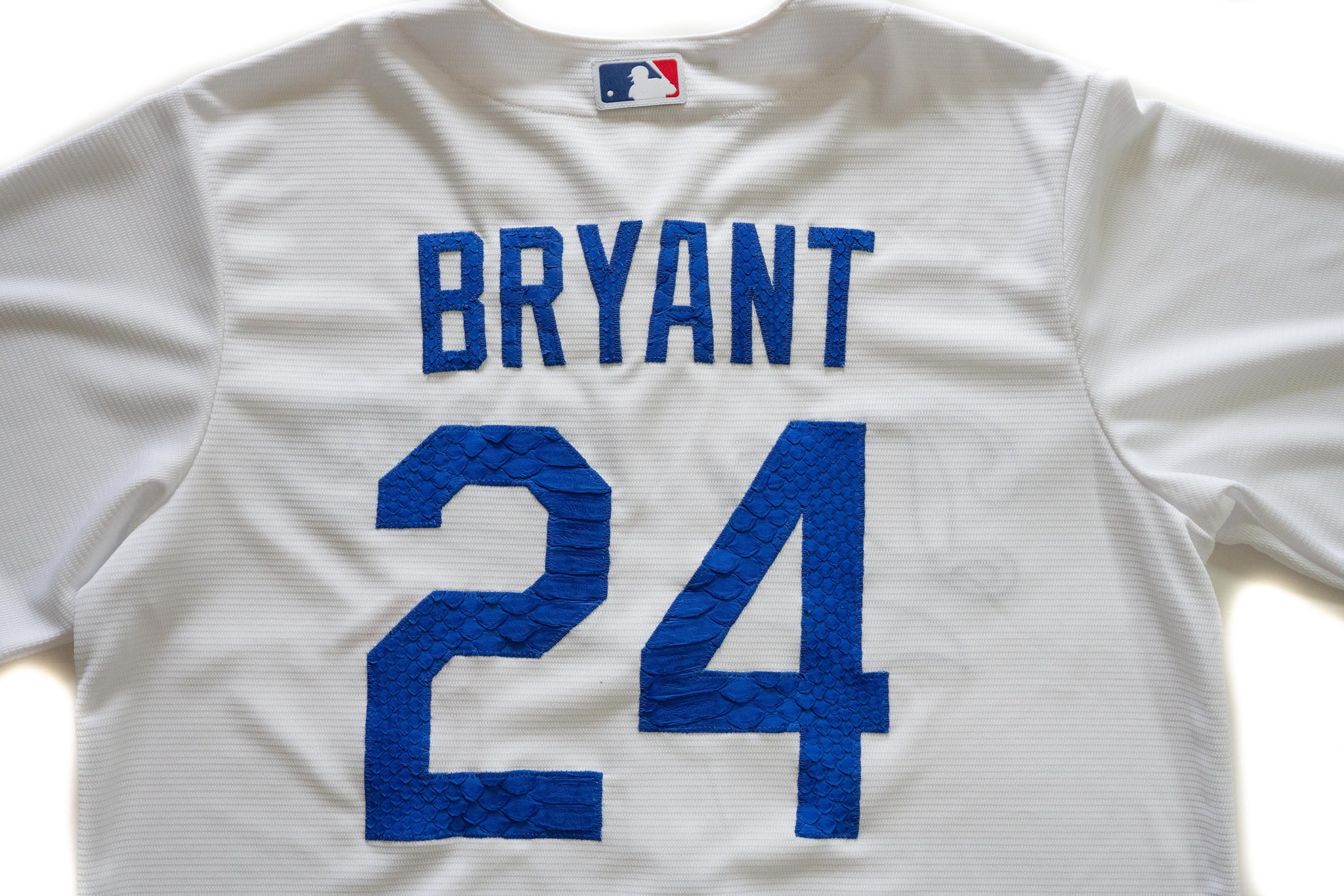 Custom Nike Kobe Bryant Los Angeles Dodgers Python Jersey (White)