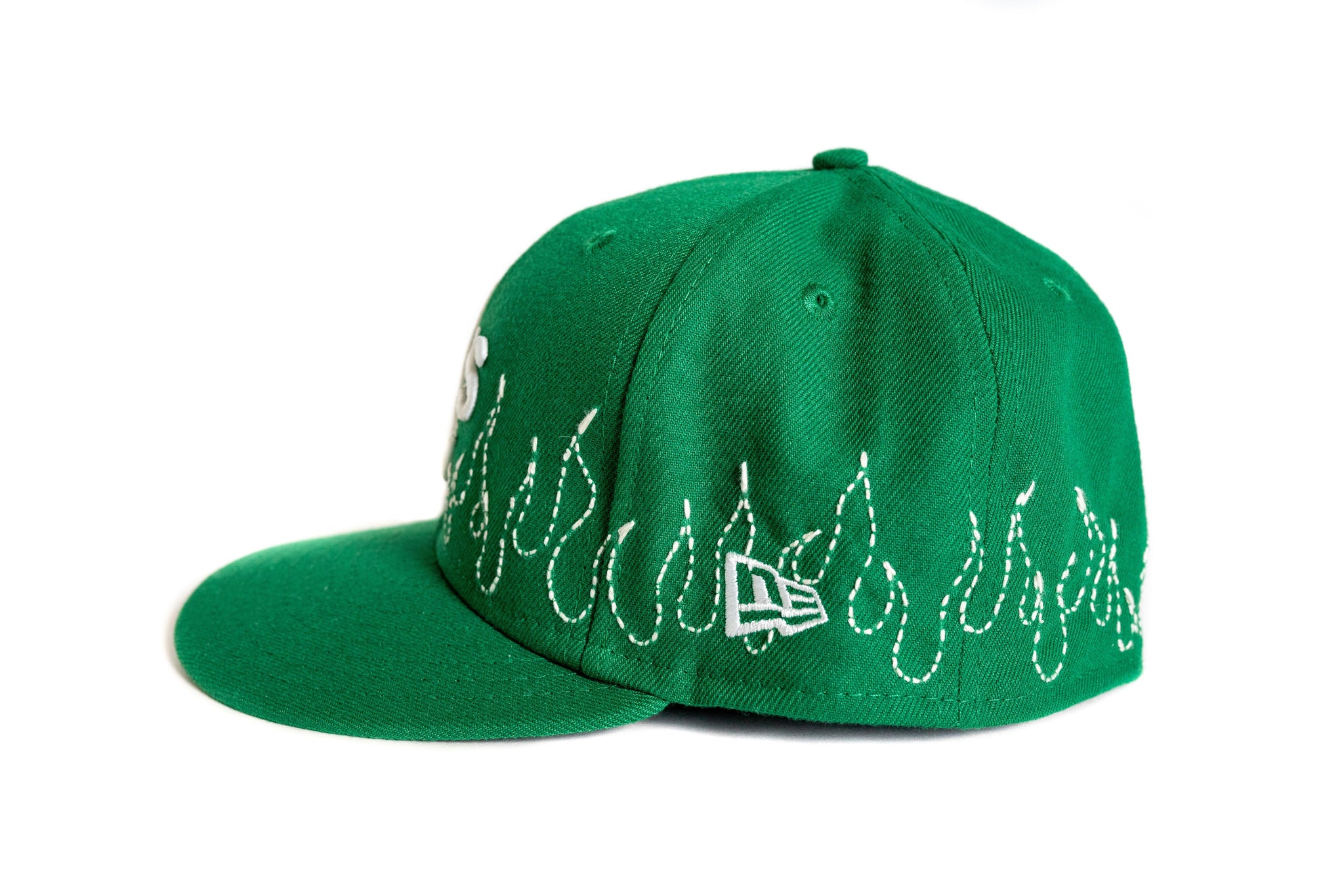 Custom New Era Oakland A's Flames Sashiko Hat
