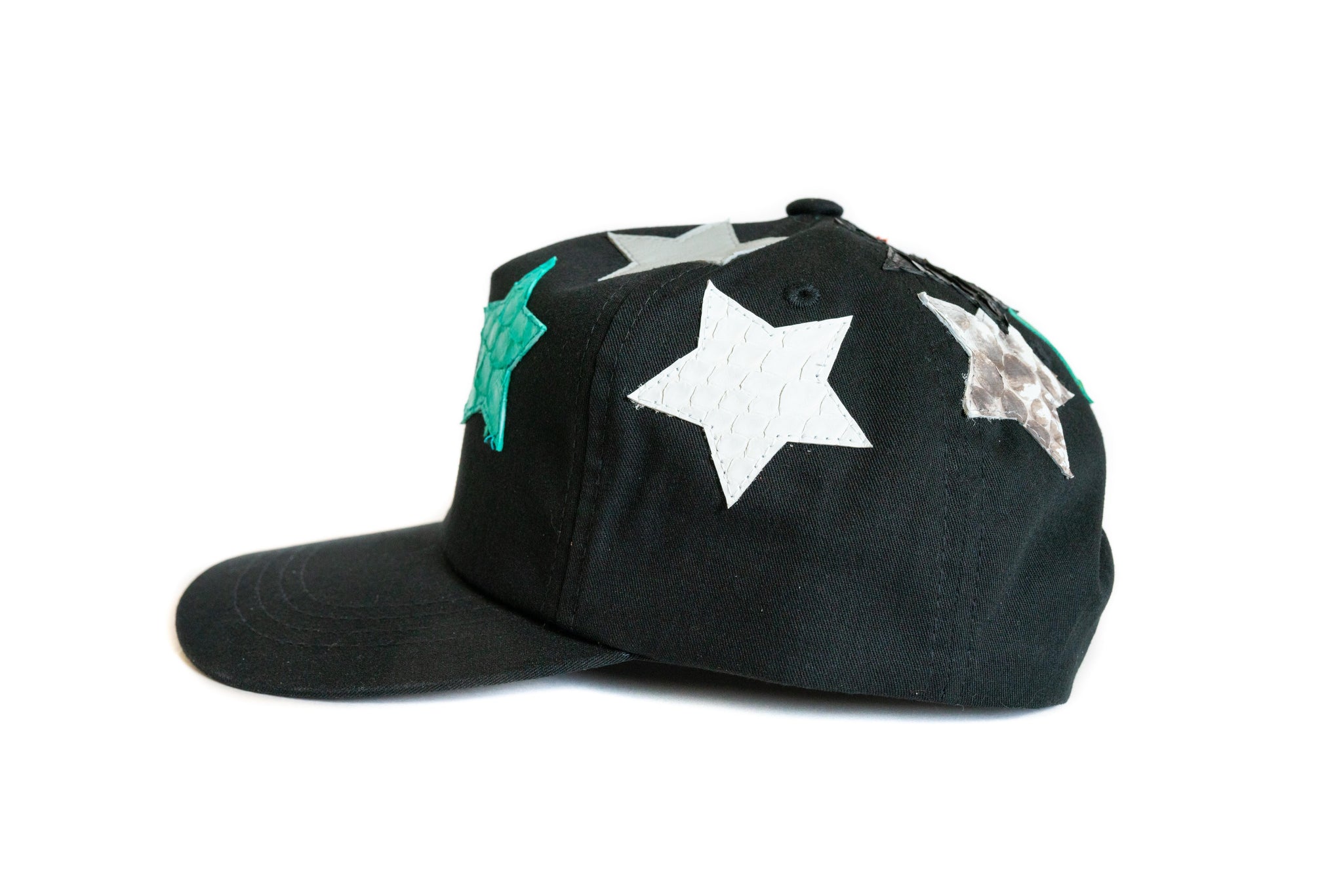 Black "Misplaced Stars" Python Snapback