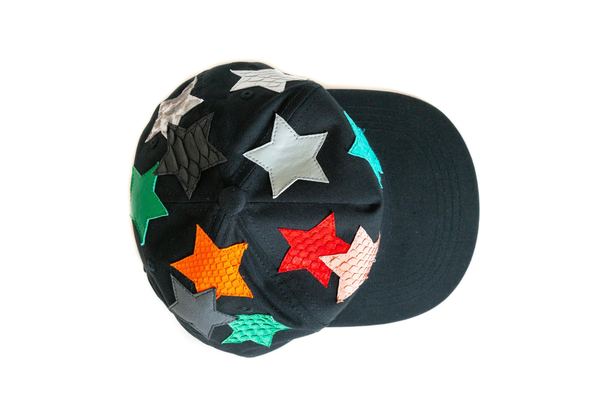 Black "Misplaced Stars" Python Snapback