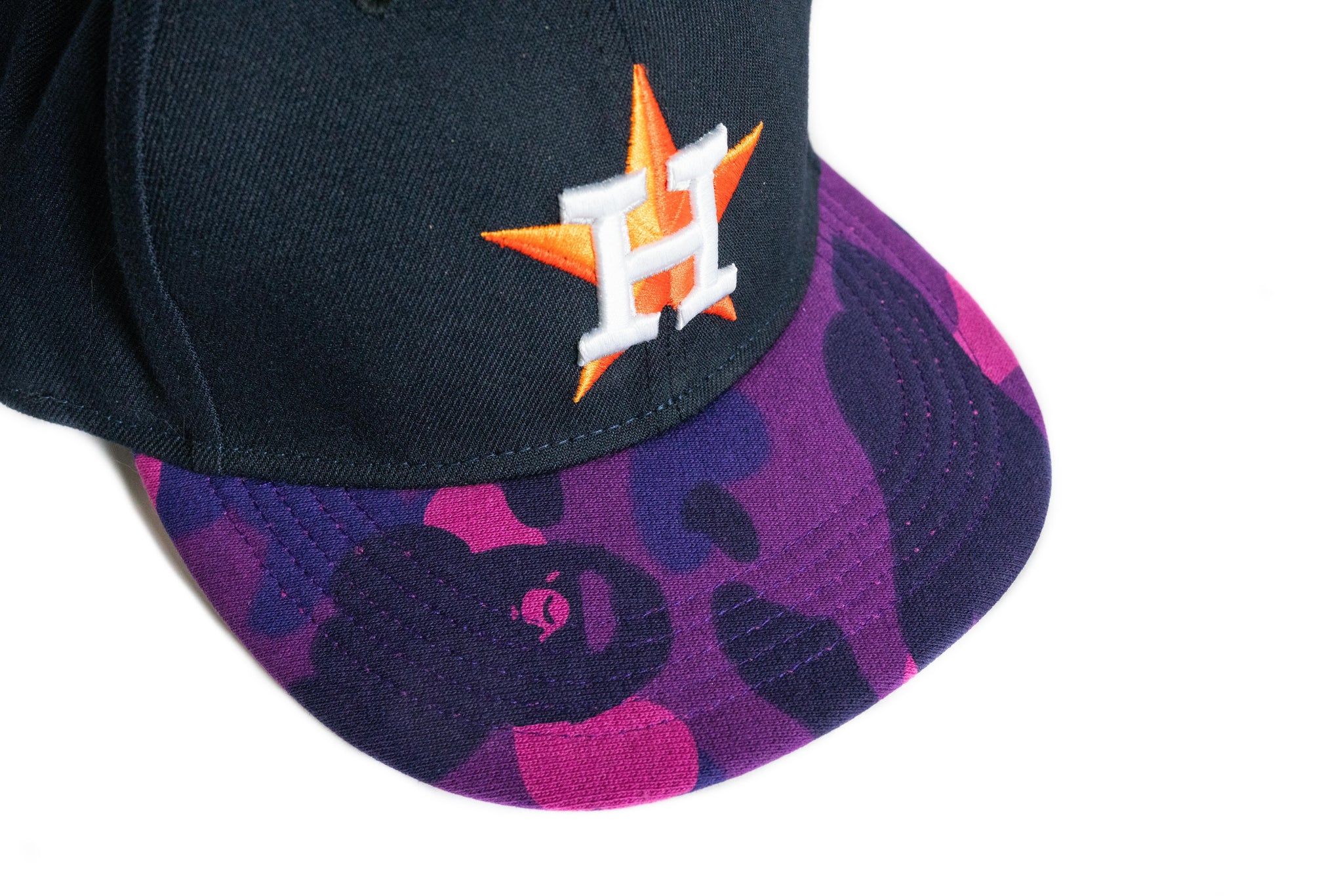 Custom BAPE x Houston Astros Fitted (Purple)