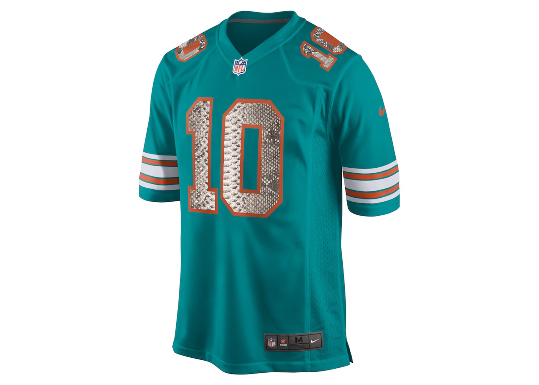Custom Nike Tyreek Hill Miami Dolphins Python Jersey