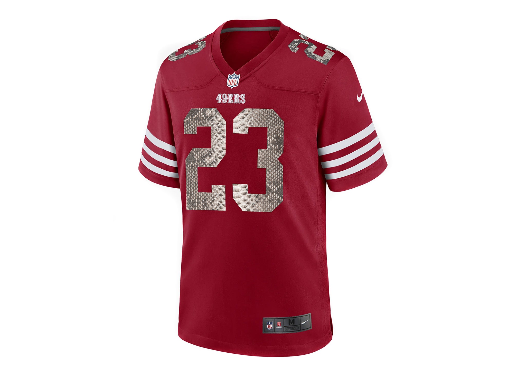 Custom Nike Christian McCaffrey San Francisco 49ers Python Jersey (Red)