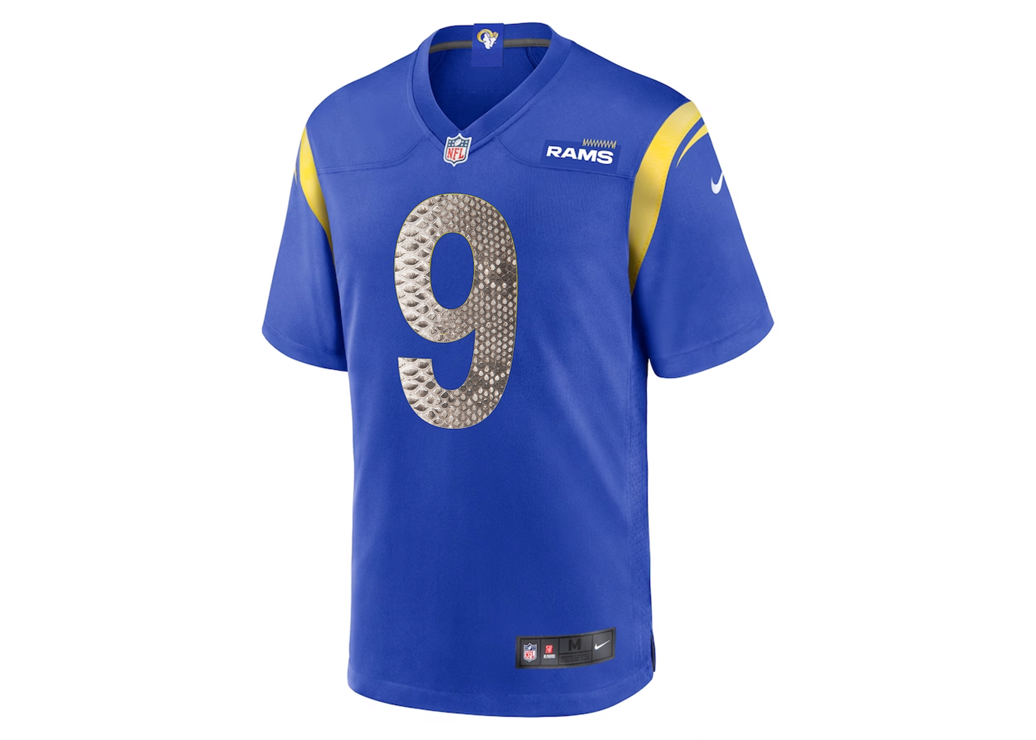 Custom Nike Matthew Stafford Los Angeles Rams Python Jersey