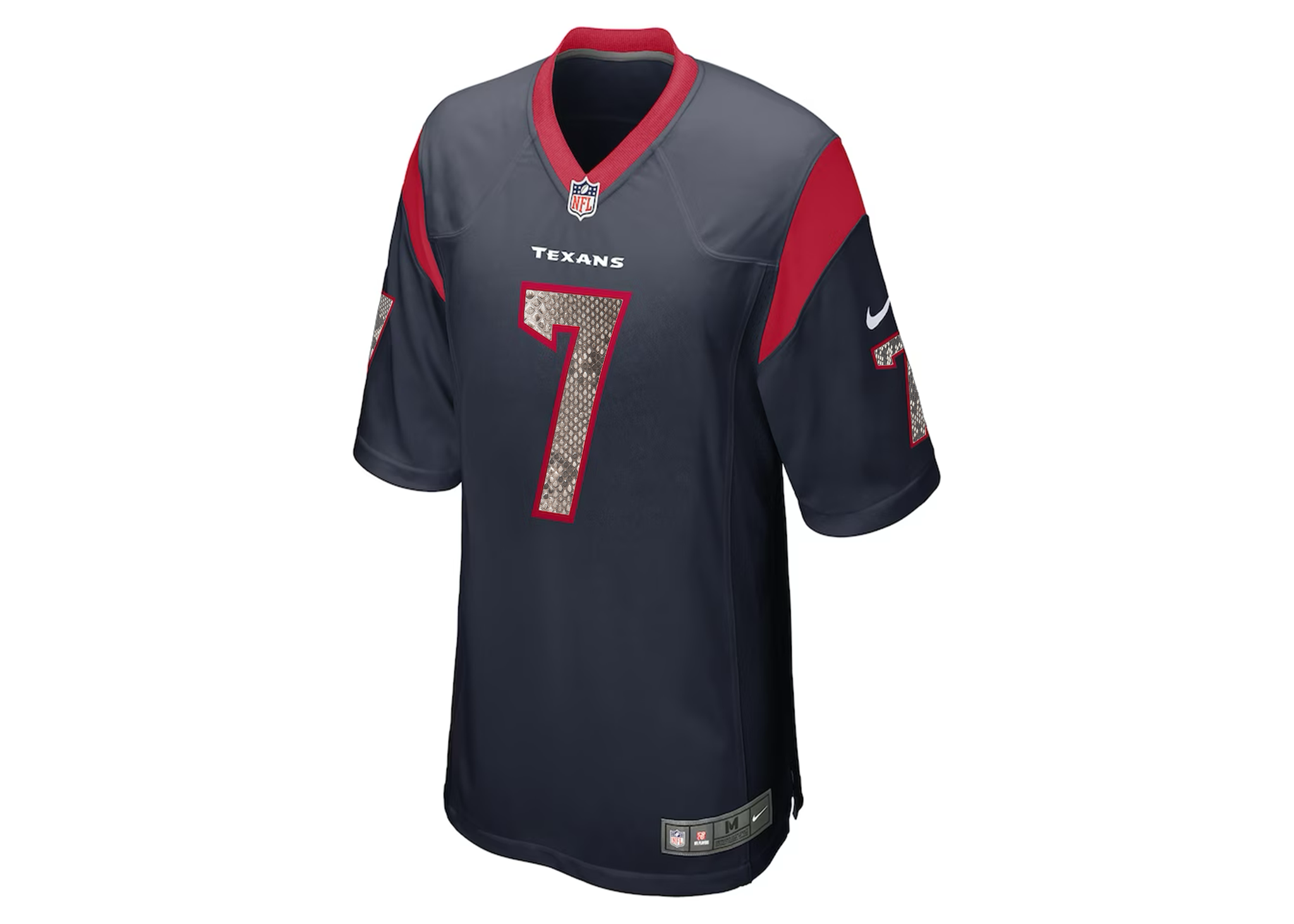 Custom Nike CJ Stroud Houston Texans Python Navy Jersey