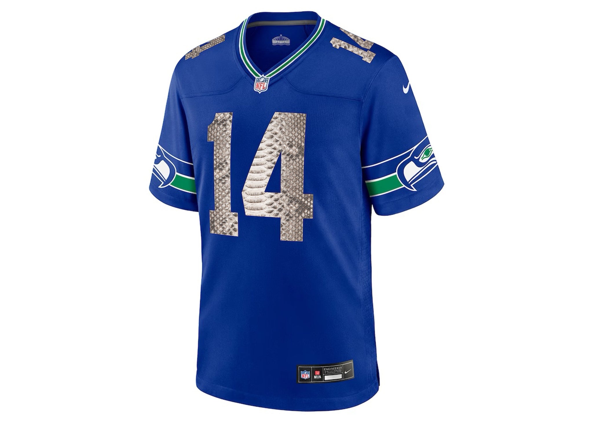 Custom Nike DK Metcalf Seattle Seahawks Python Jersey