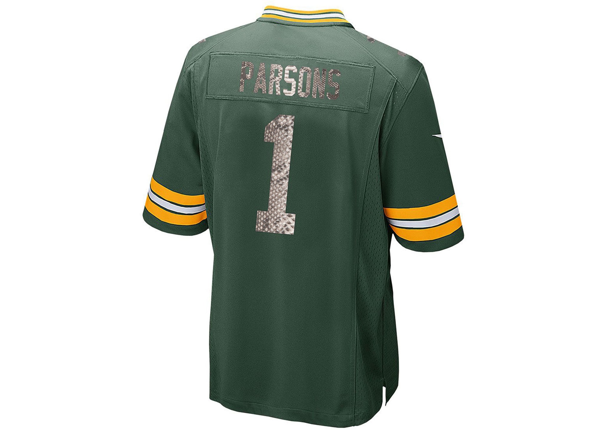 Custom Nike Micah Parsons Green Bay Packers Python Jersey (Green)