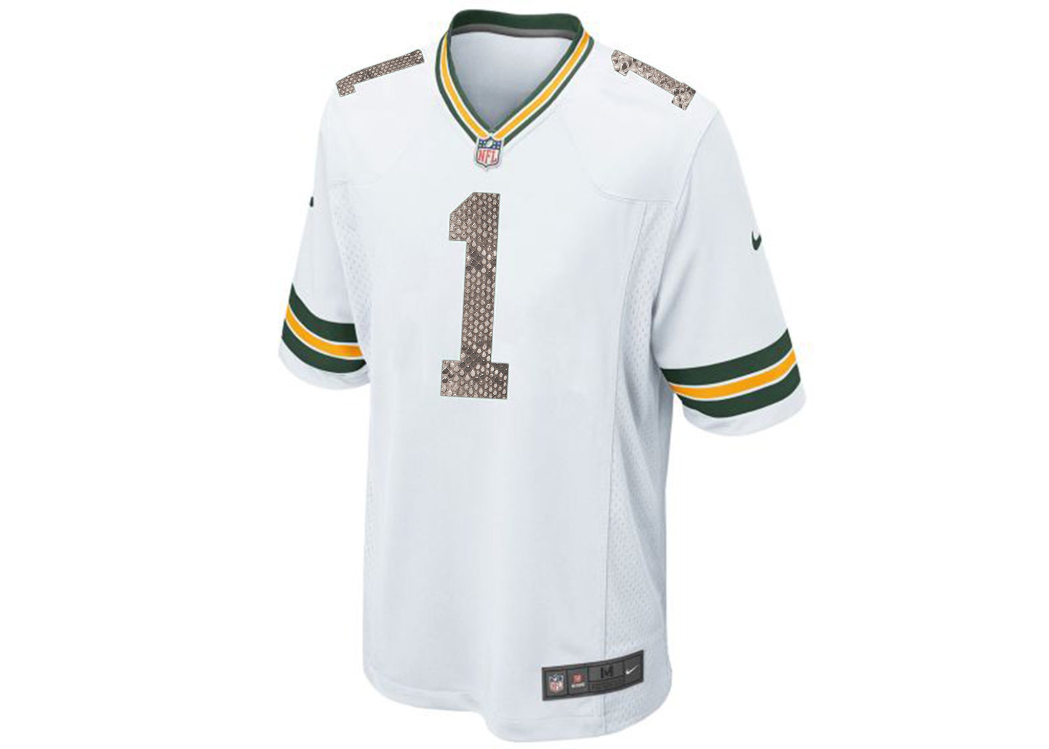 Custom Nike Micah Parsons Green Back Packers Python Jersey (White)
