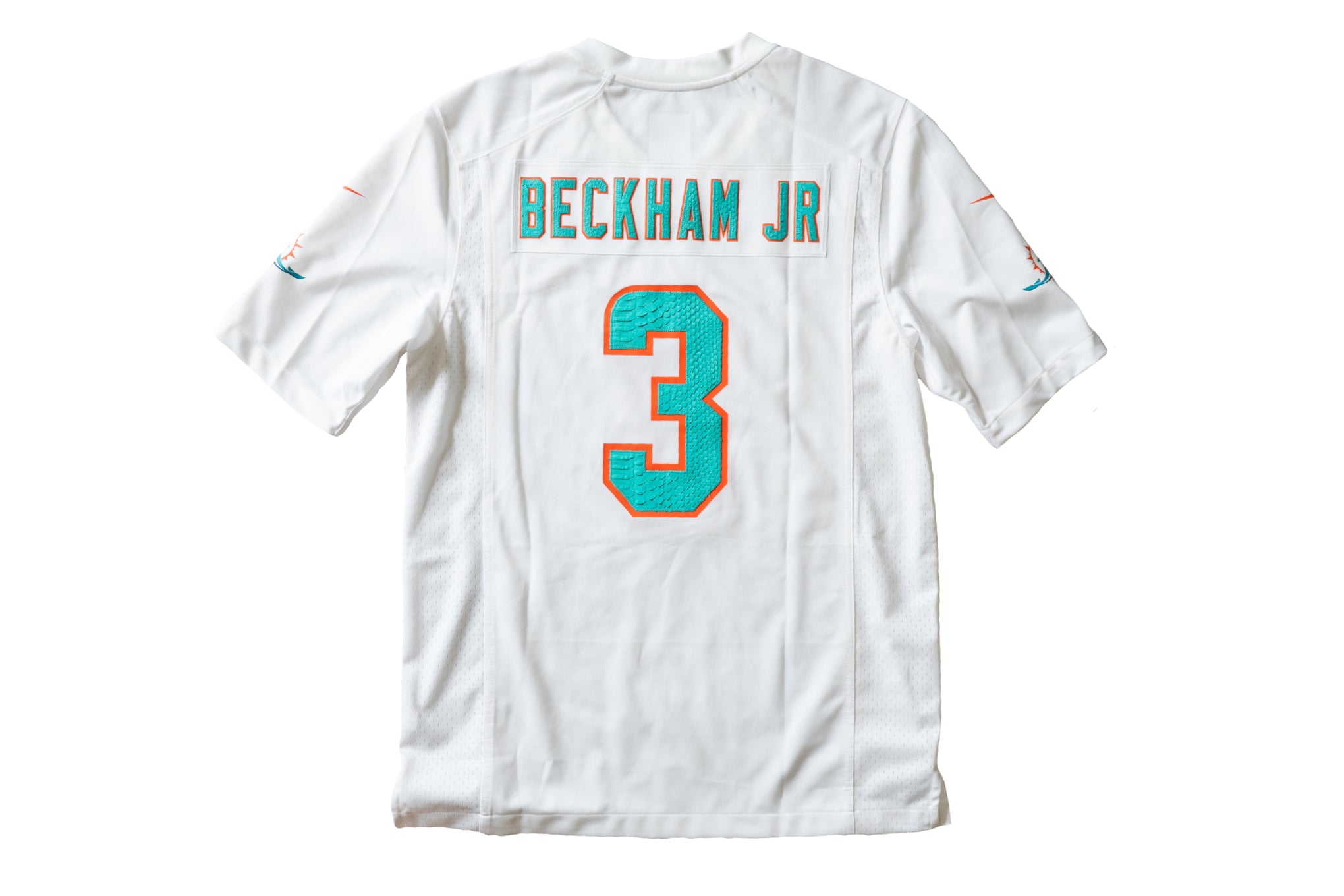Custom Nike Odell Beckham Jr. Miami Dolphins Python Jersey (Home)