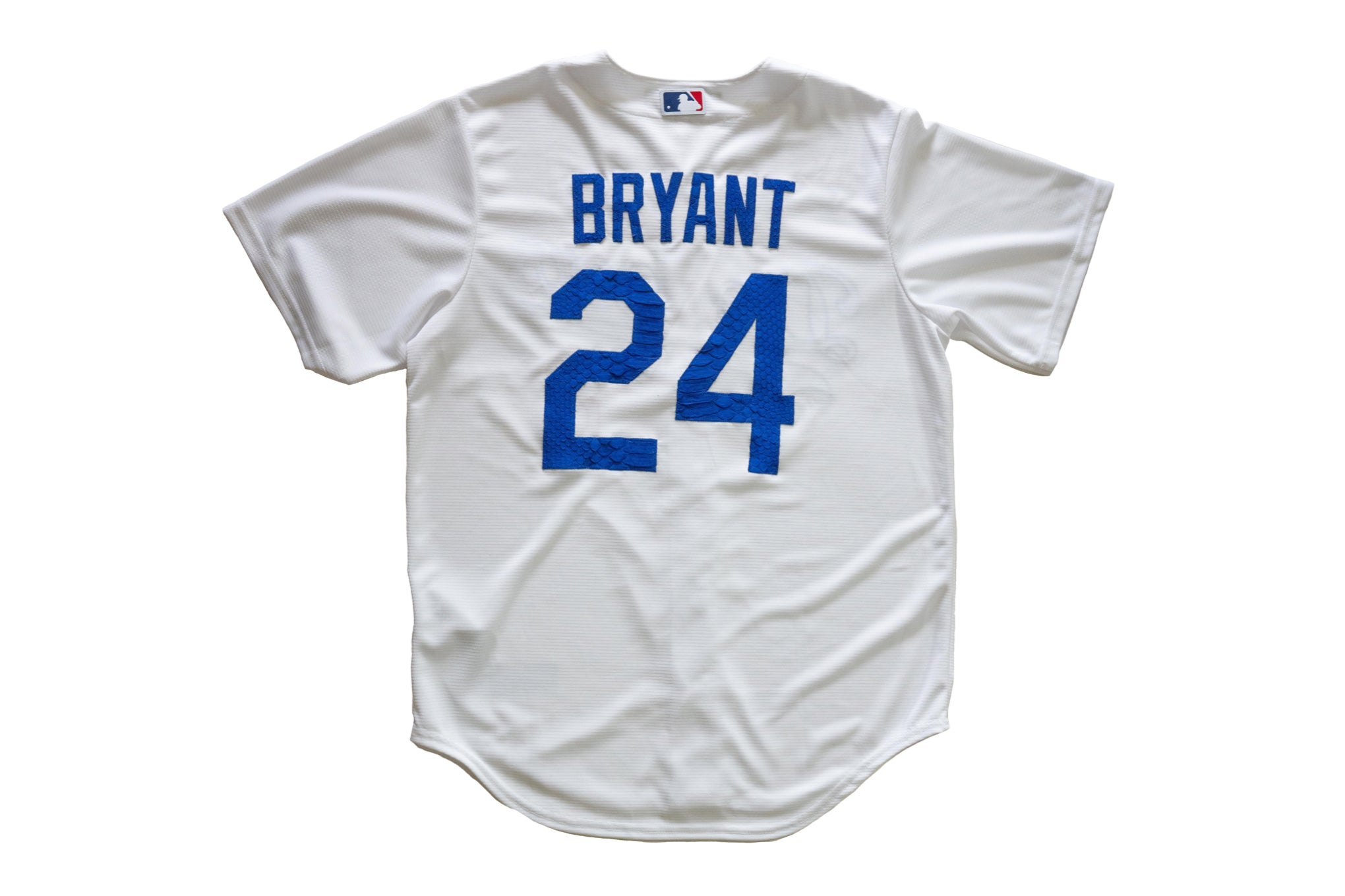 Custom Nike Kobe Bryant Los Angeles Dodgers Python Jersey (White)