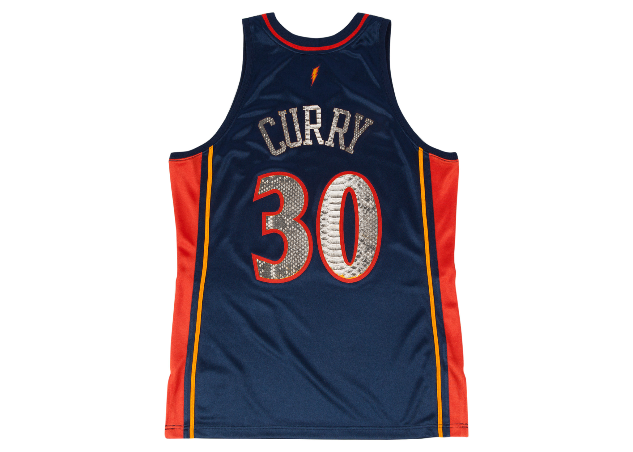 Custom Mitchell & Ness Stephen Curry 2009-2010 Golden State Warriors Python Jersey (Away)