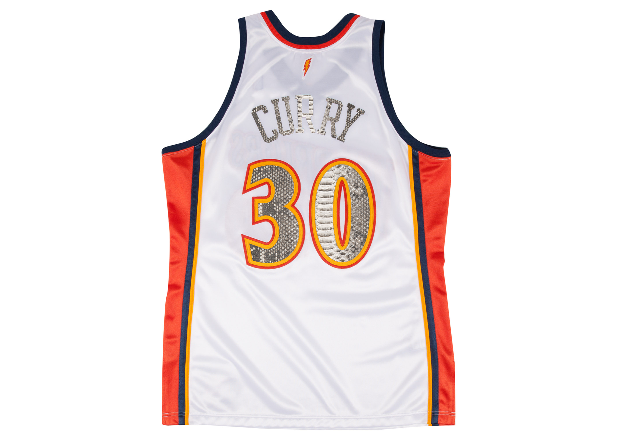 Custom Mitchell & Ness Stephen Curry 2009-2010 Golden State Warriors Python Jersey (Home)