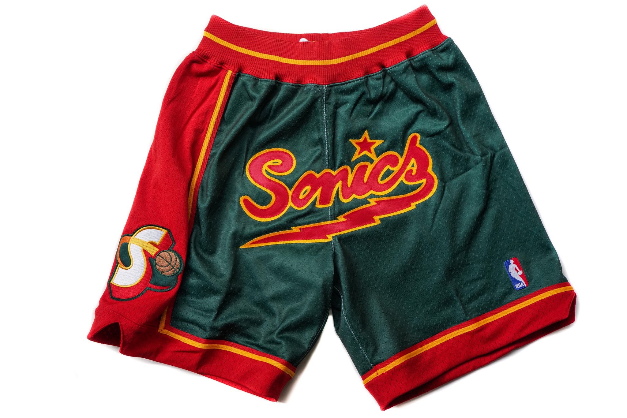 Custom Mitchell & Ness Seattle SuperSonics 1995-1996 "SONICS" Authentic Shorts