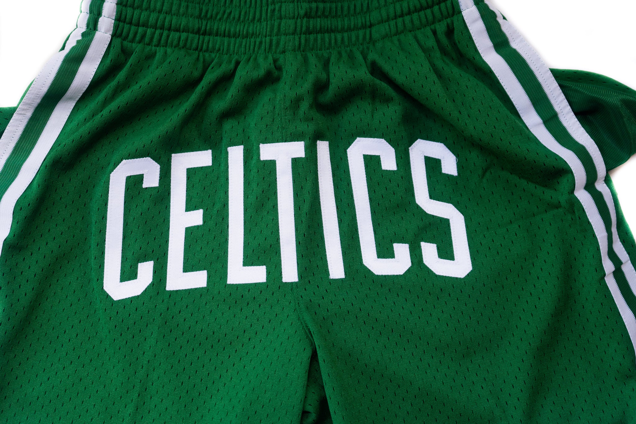 Custom Mitchell & Ness Boston Celtics 1985-1986 "Celtics" Swingman Shorts
