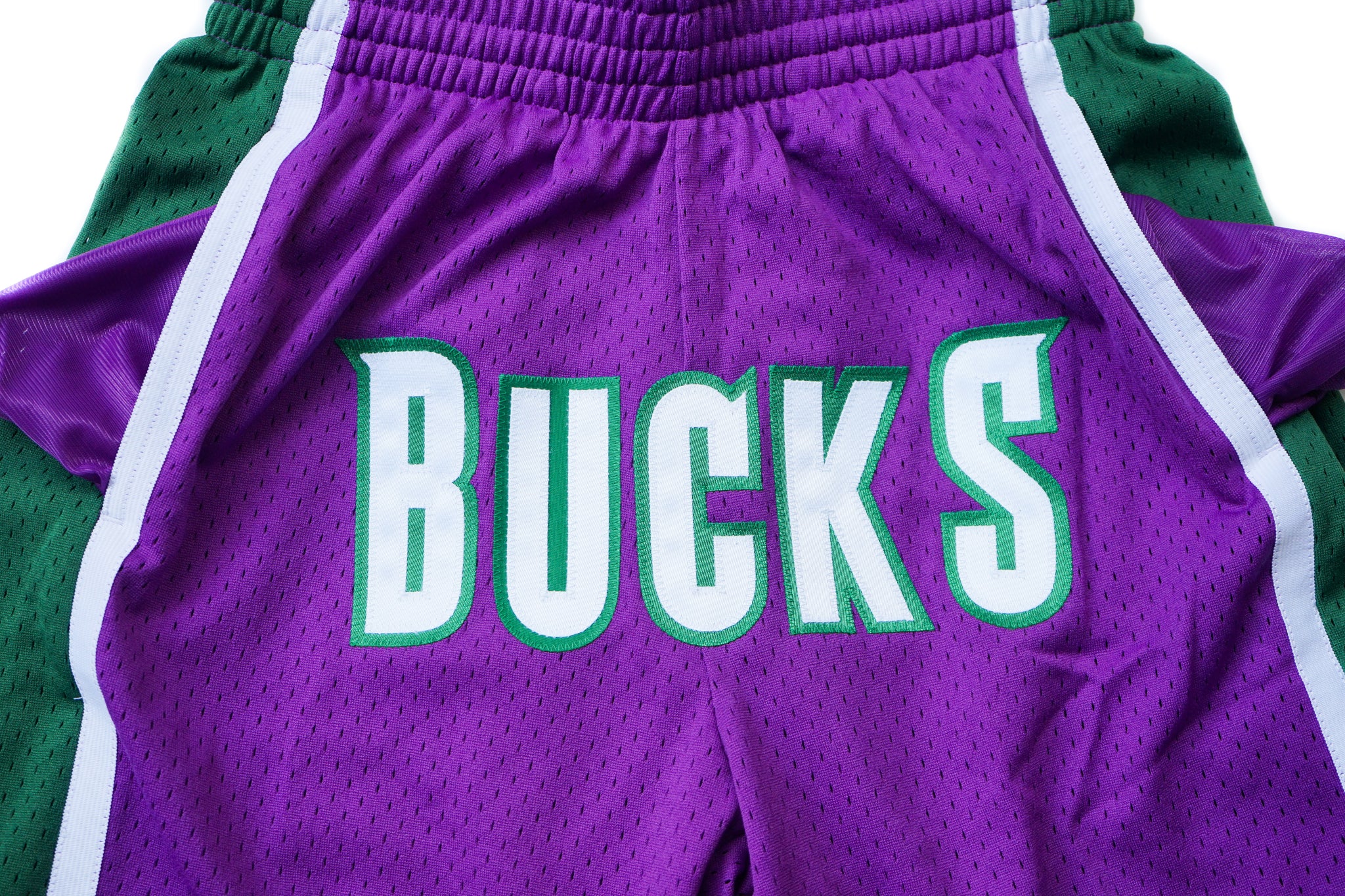 Custom Mitchell & Ness Milwaukee Bucks 2000-2001 "BUCKS" Swingman Shorts