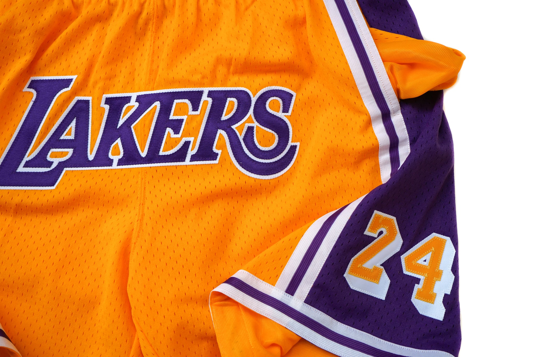 Custom Mitchell & Ness Los Angeles Lakers 1996-1997 Kobe Bryant Edition Swingman Shorts (Home)