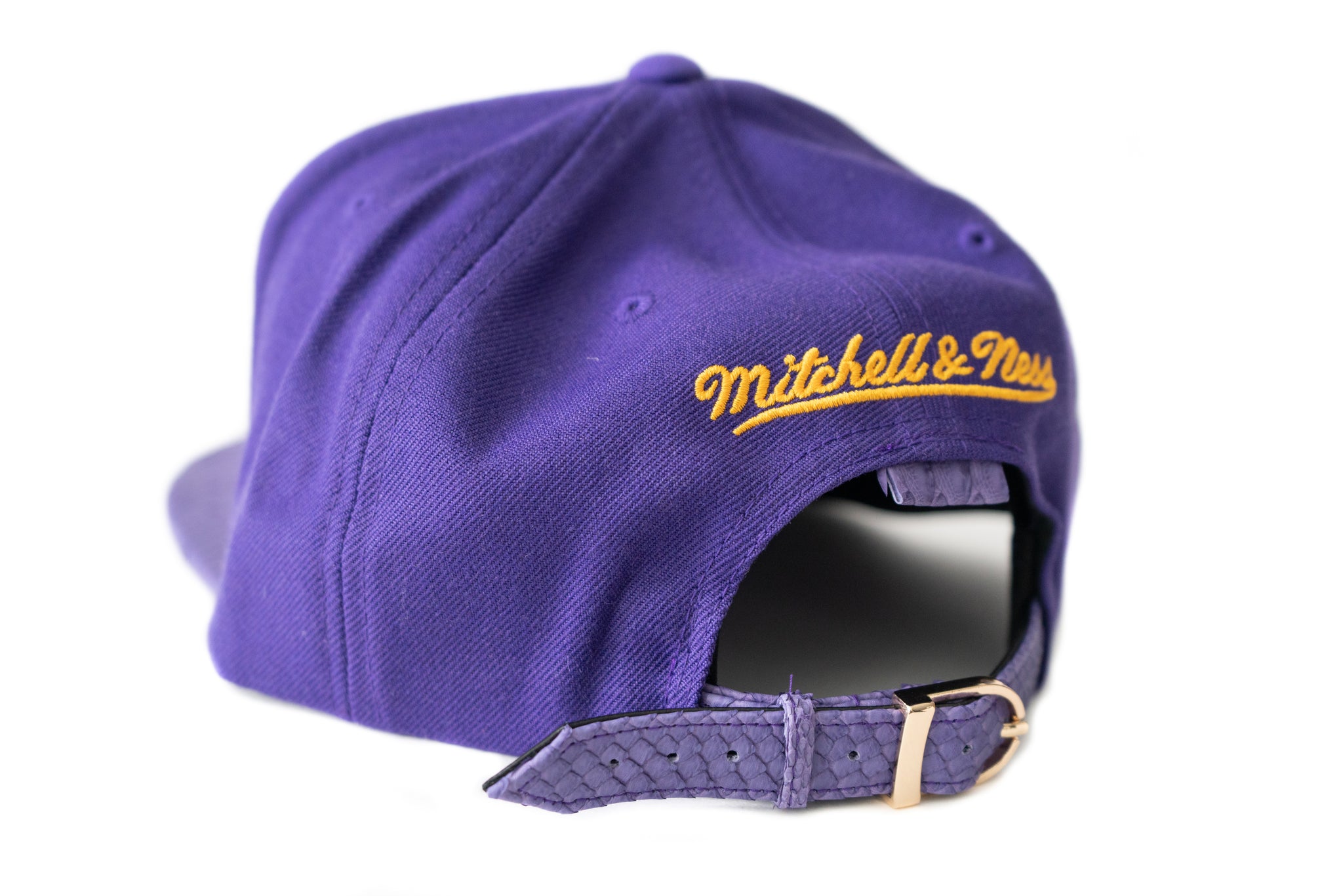 Custom Mitchell & Ness Los Angeles Lakers Basic Logo Purple Strapback