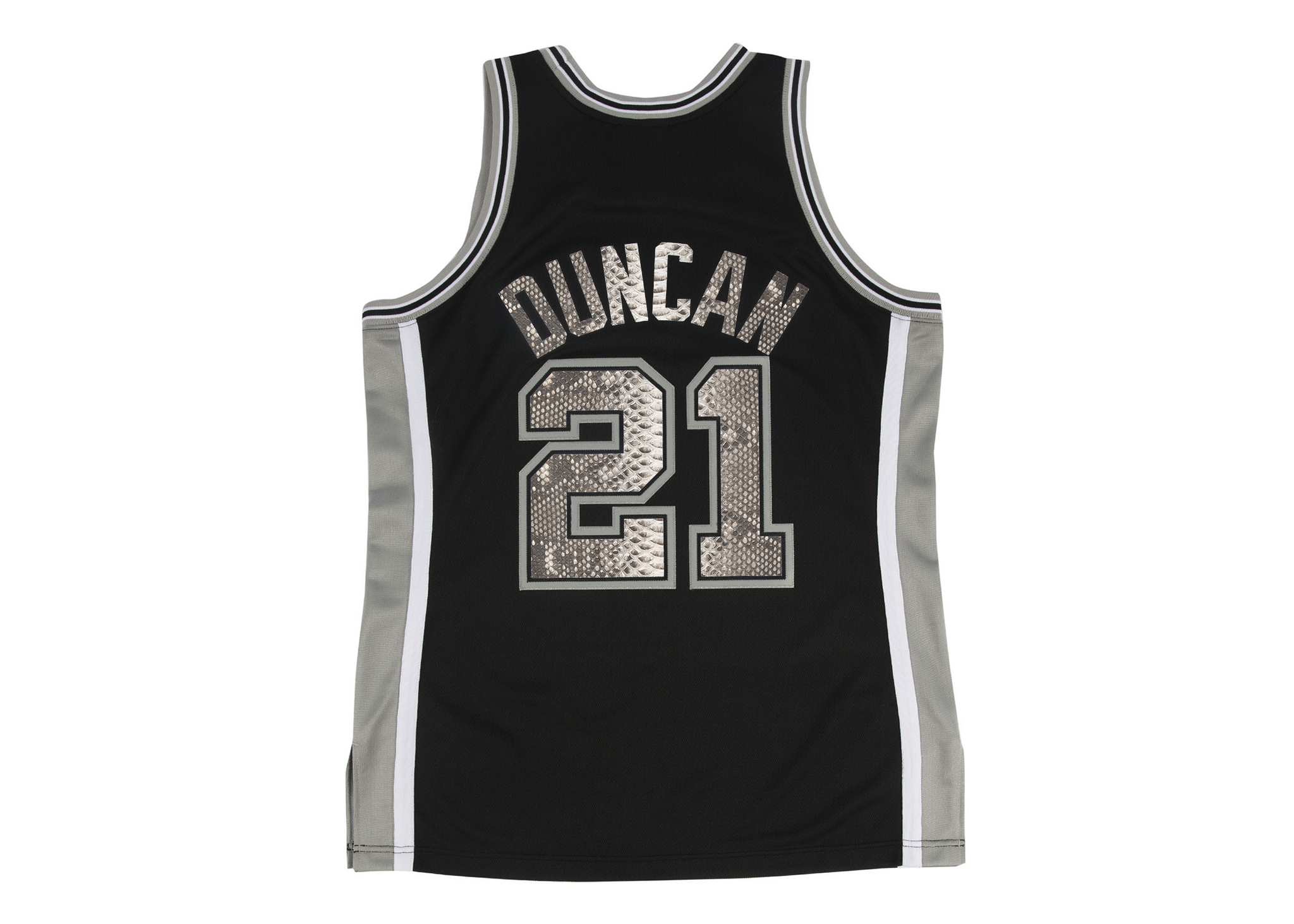 Custom Mitchell & Ness Tim Duncan 2002-2003 San Antonio Spurs Python Jersey