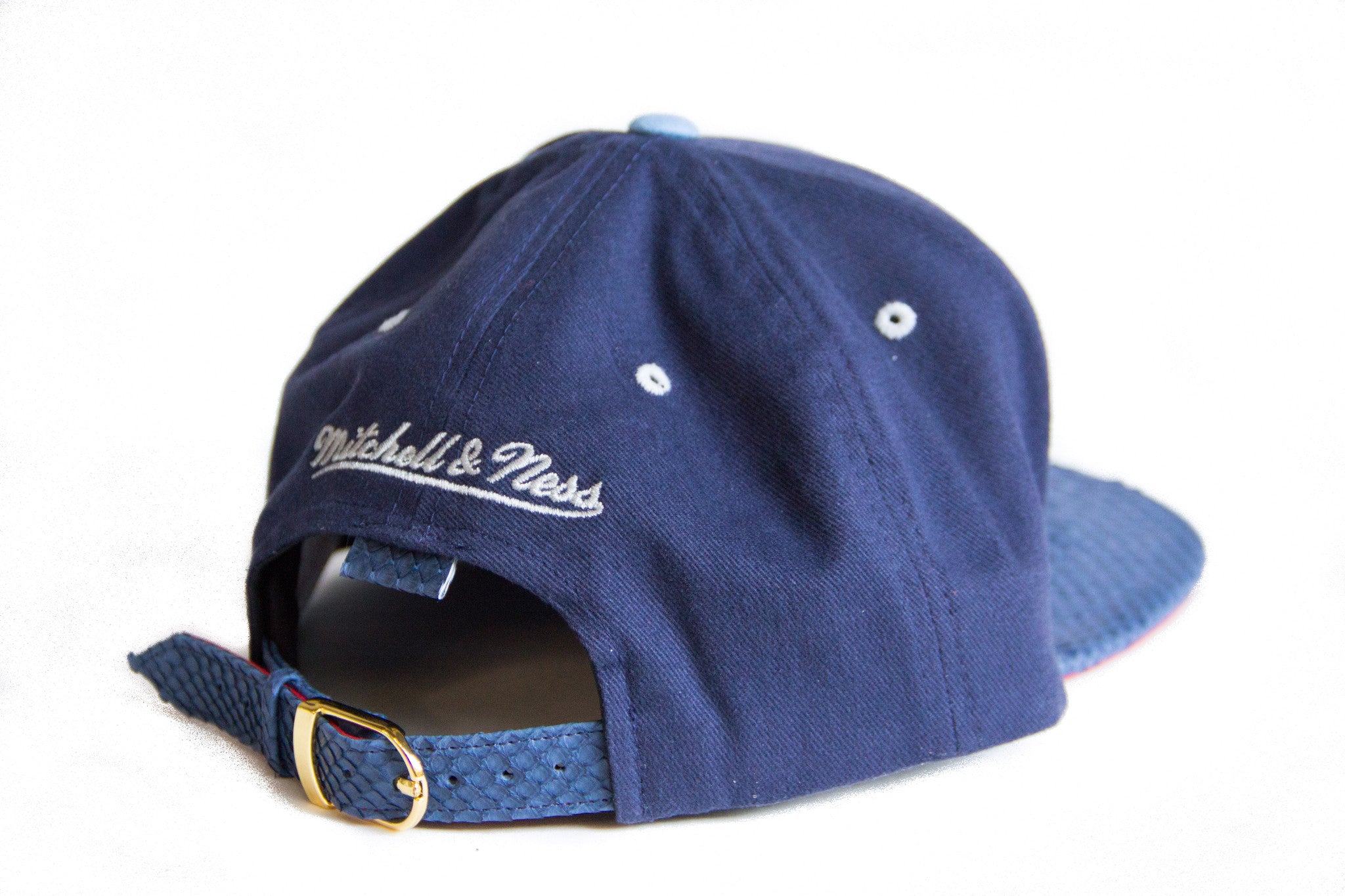 Custom Mitchell & Ness Houston Rockets Solid Navy Strapback