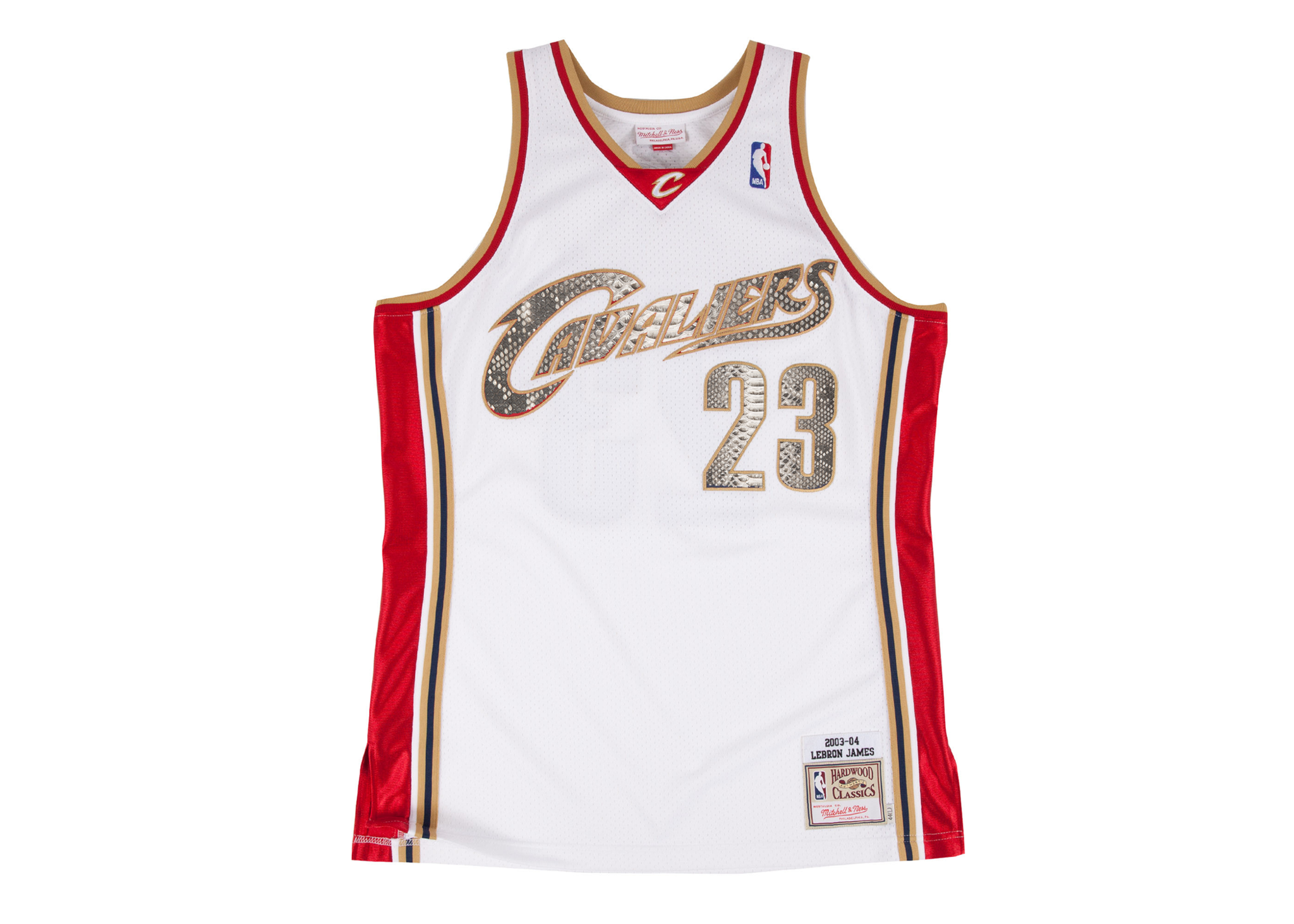 Custom Mitchell & Ness LeBron James 2003-2004 Cleveland Cavaliers Python Jersey (Home)
