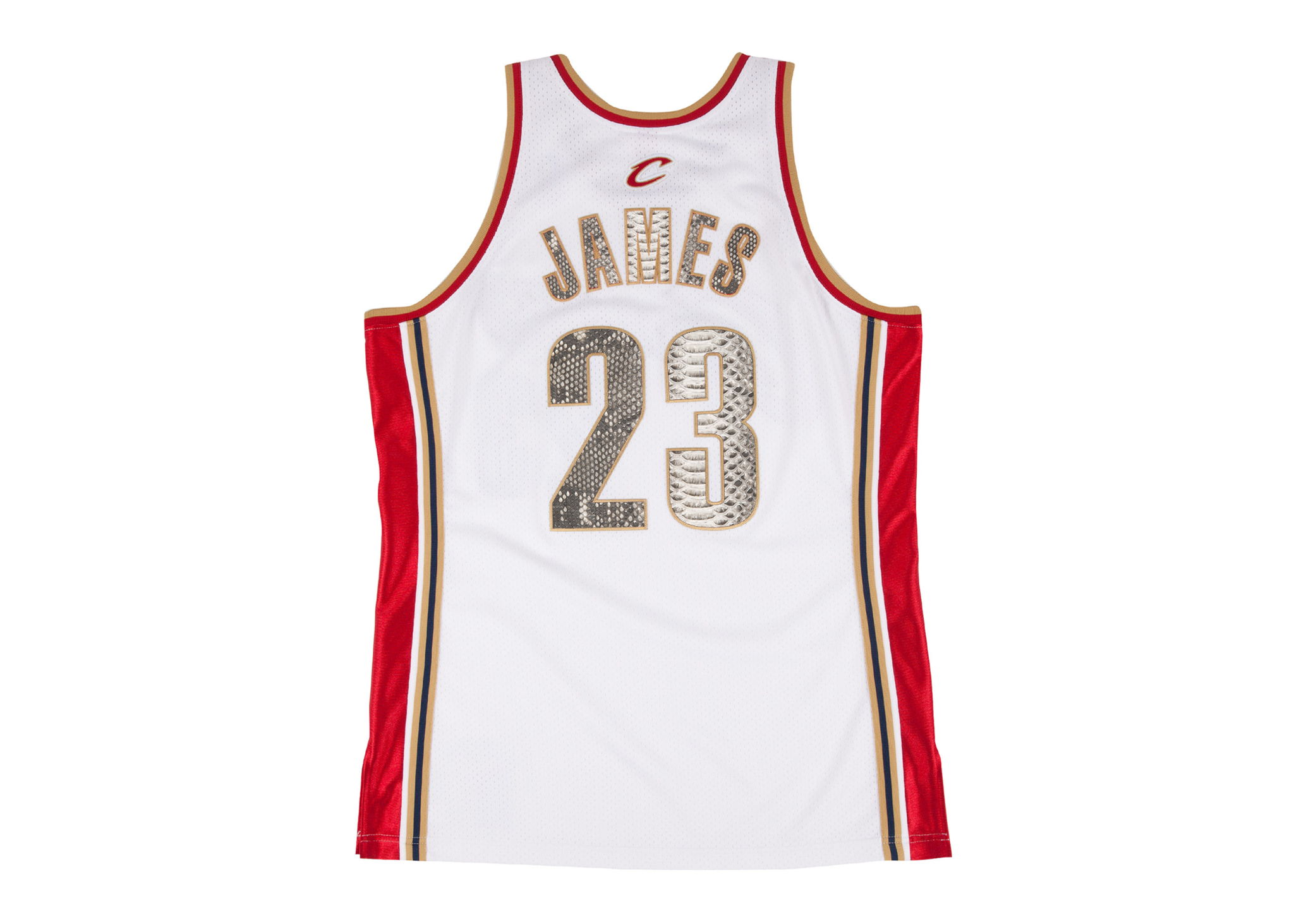 Custom Mitchell & Ness LeBron James 2003-2004 Cleveland Cavaliers Python Jersey (Home)