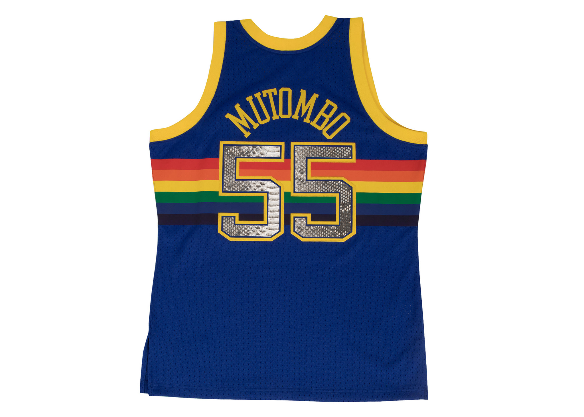 Custom Mitchell & Ness Dikembe Mutombo 1991-1992 Denver Nuggets Python Jersey