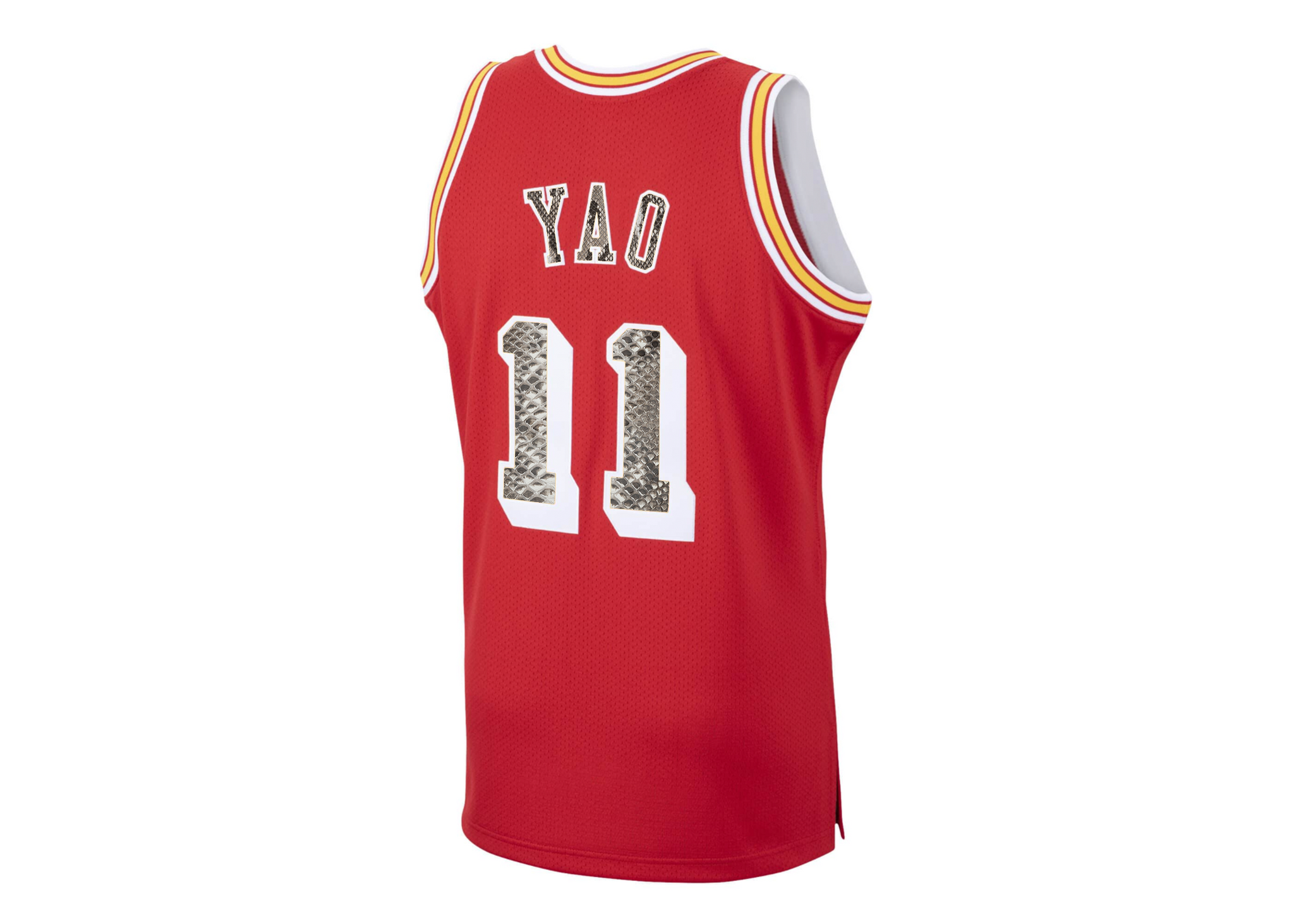 Custom Mitchell & Ness Yao Ming 2004-2005 Houston Rockets Python Jersey