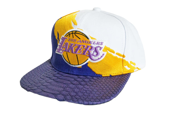 Custom Mitchell & Ness Los Angeles Lakers Paintbrush Strapback