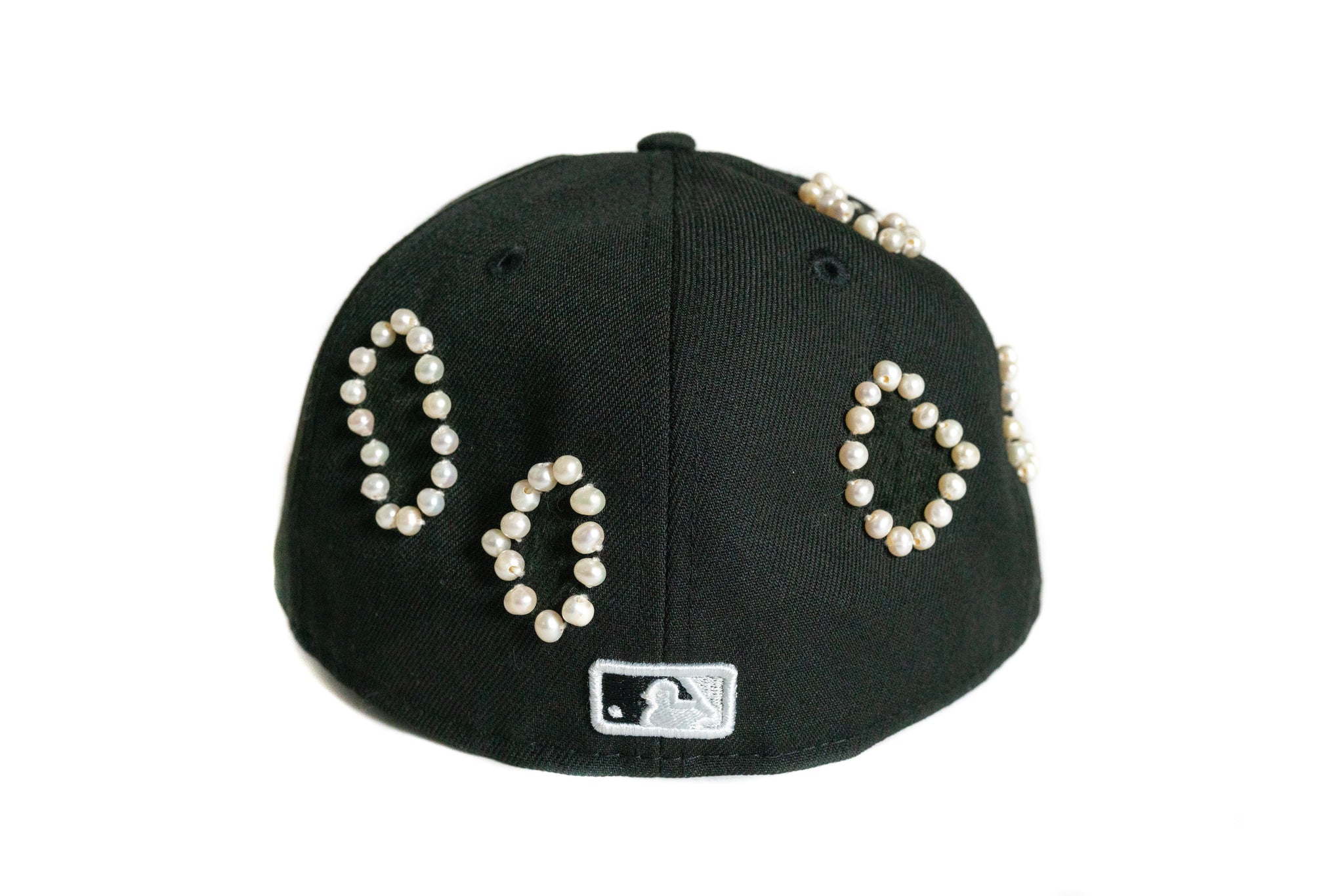 Custom Black Chicago Whitesox Pearl Hat