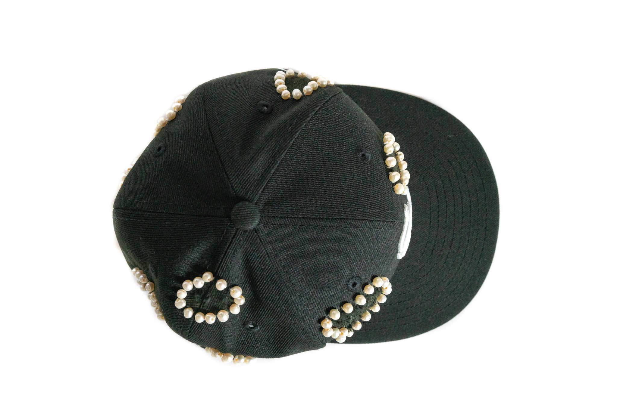 Custom Black Chicago Whitesox Pearl Hat