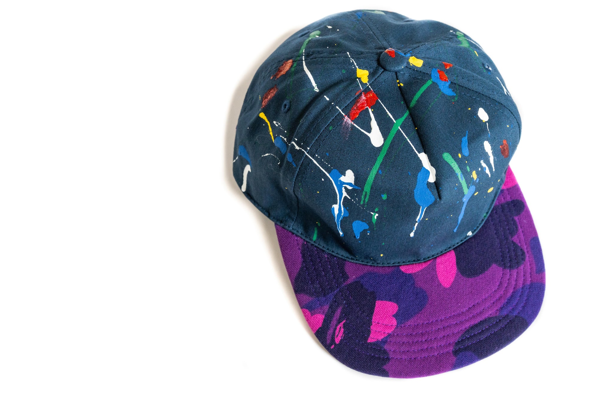 Custom BAPE Paint Splatter Strapback