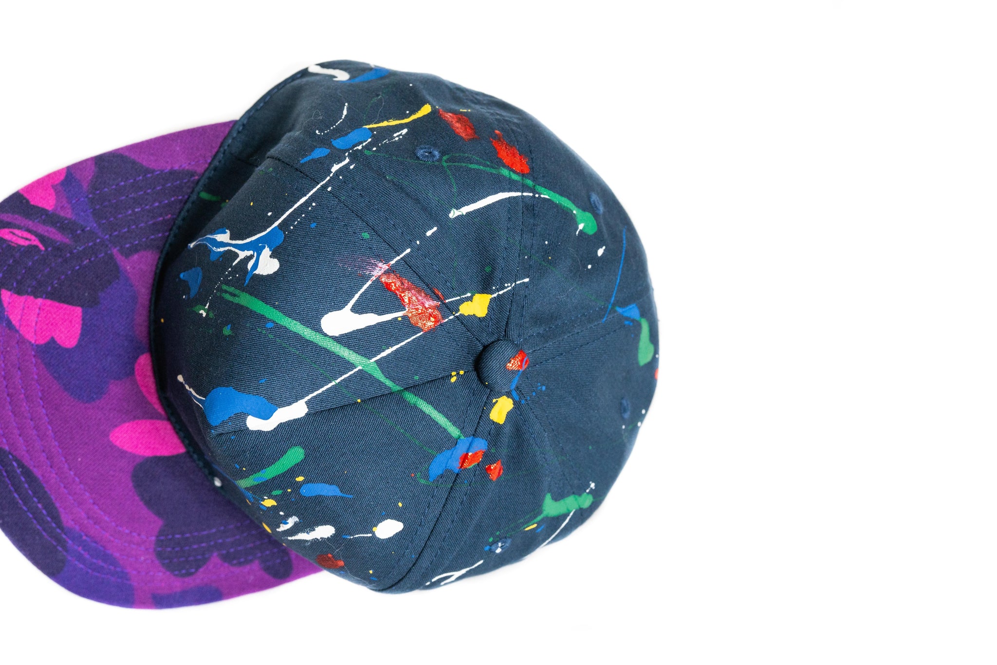 Custom BAPE Paint Splatter Strapback
