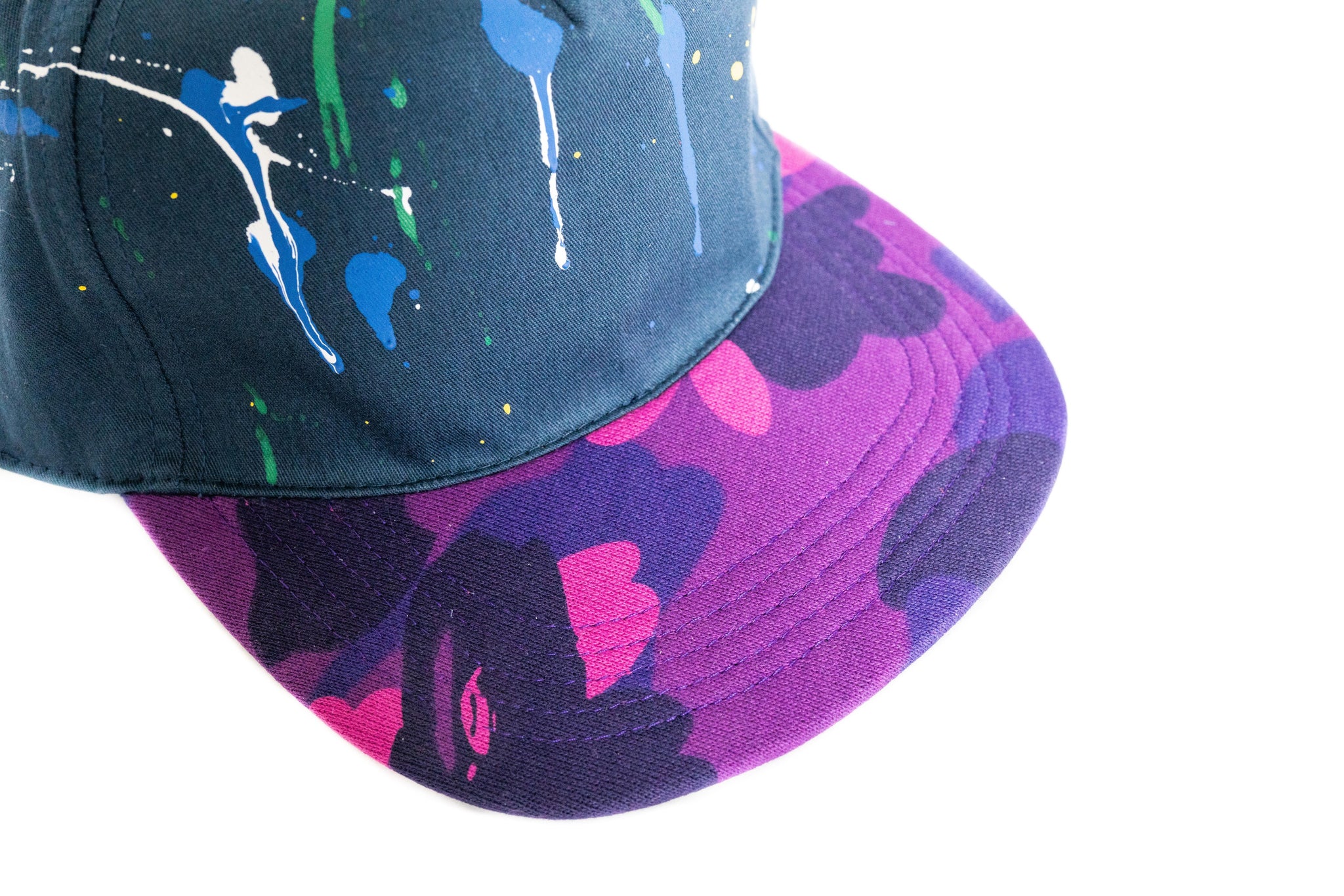 Custom BAPE Paint Splatter Strapback