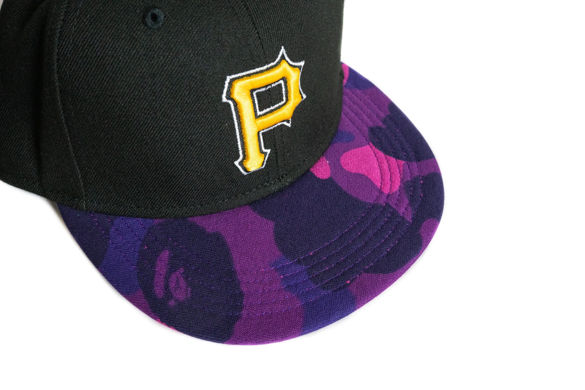 Custom BAPE x Pittsburgh Pirates Fitted (Purple)