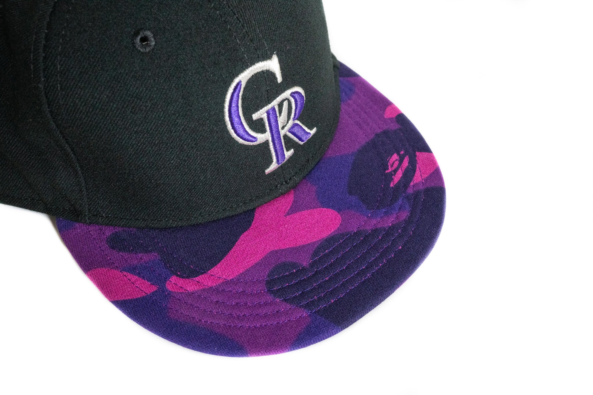 Custom BAPE x Colorado Rockies Fitted (Purple)