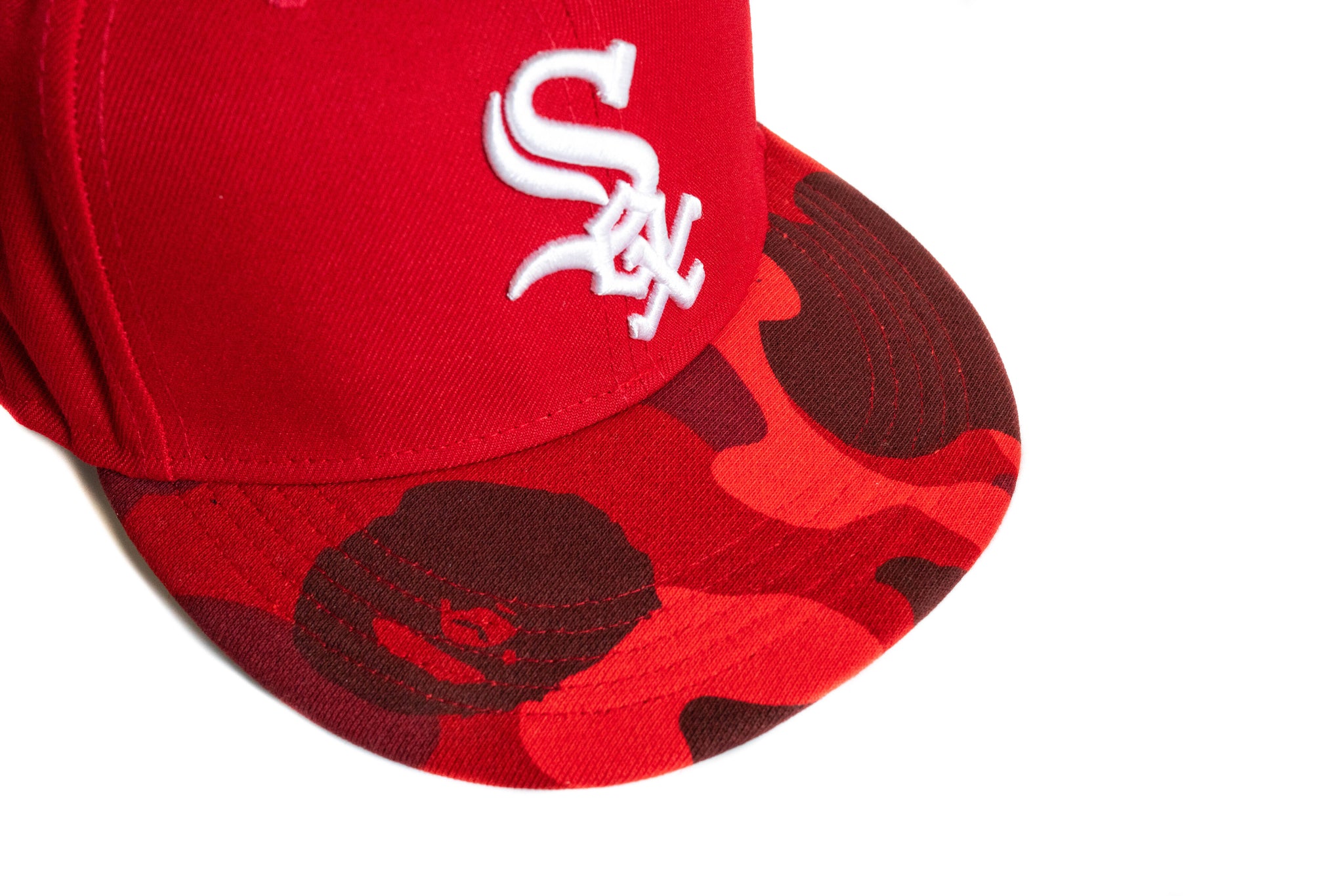 Custom BAPE x Chicago White Sox Fitted (Red)
