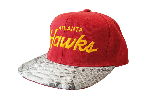 Custom Mitchell & Ness Atlanta Hawks Script Strapback (Red)