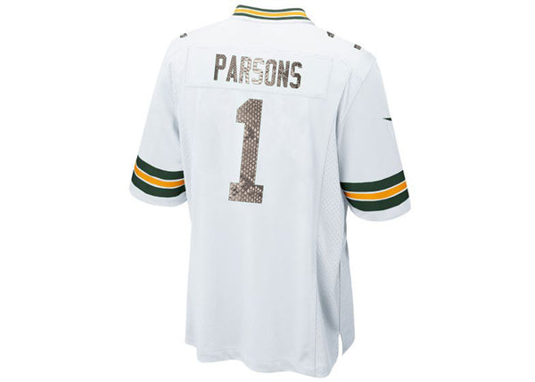 Custom Nike Micah Parsons Green Back Packers Python Jersey (White)