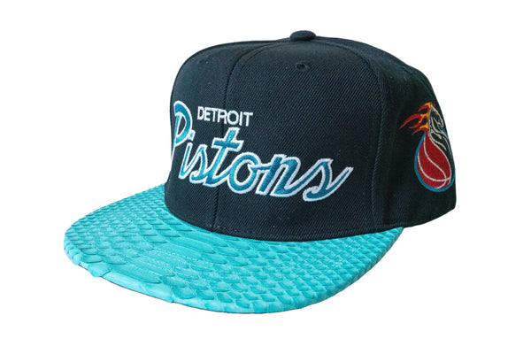 Custom Mitchell & Ness Detroit Pistons Script Strapback