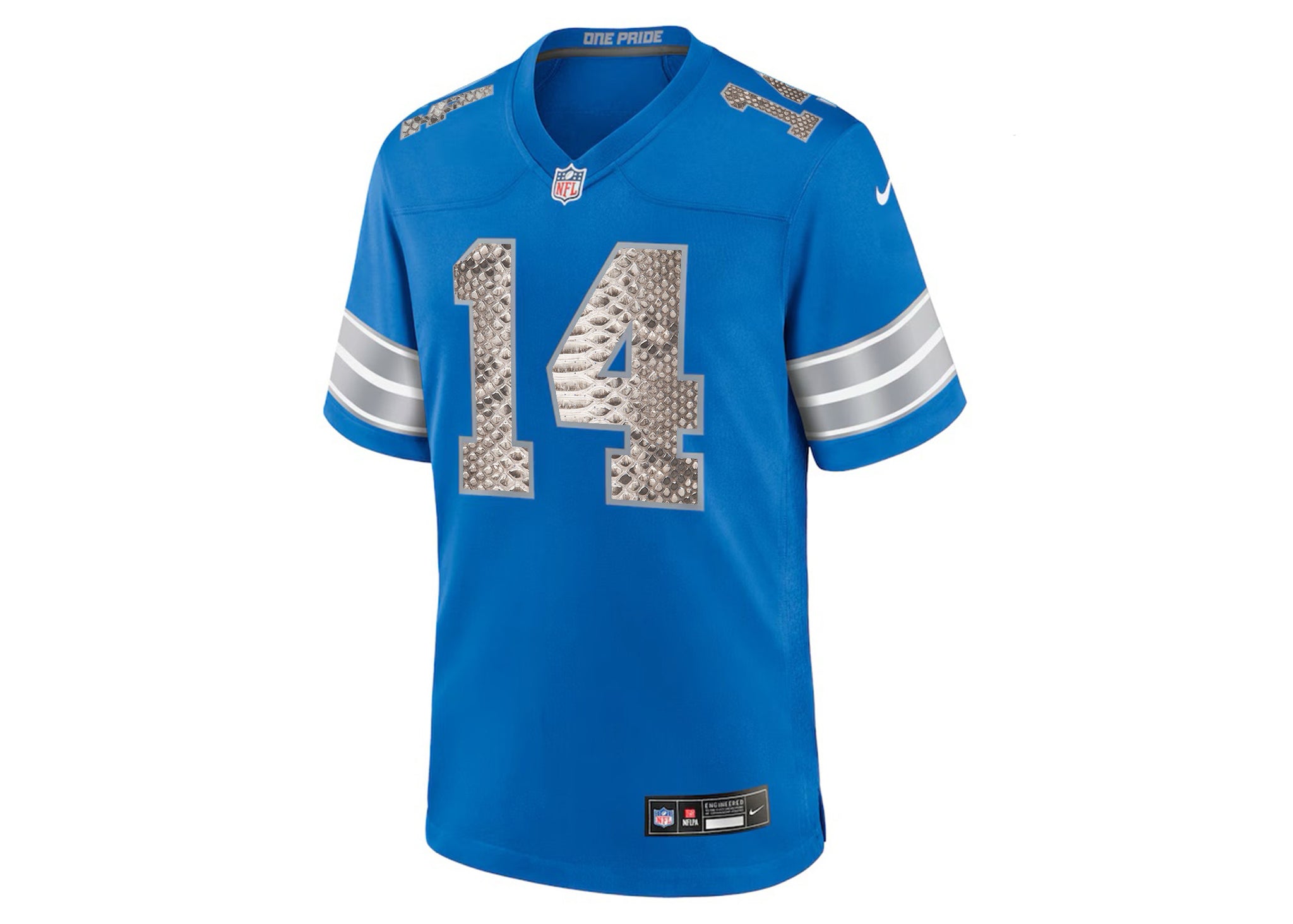Custom Nike Amon-Ra St. Brown Detroit Lions Python Jersey