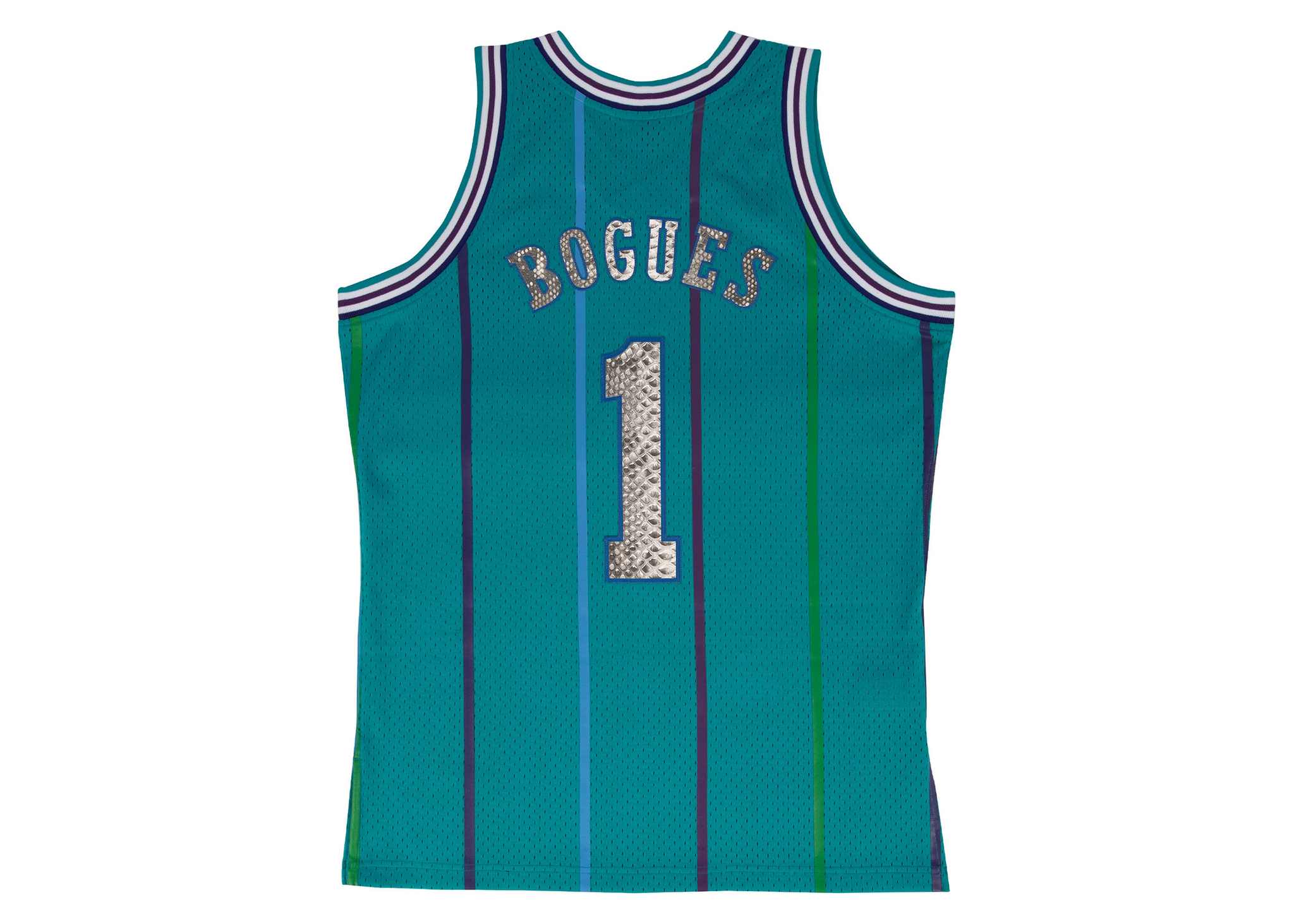 Custom Mitchell & Ness Muggsy Bogues 1992-1993 Charlotte Hornets Python Jersey