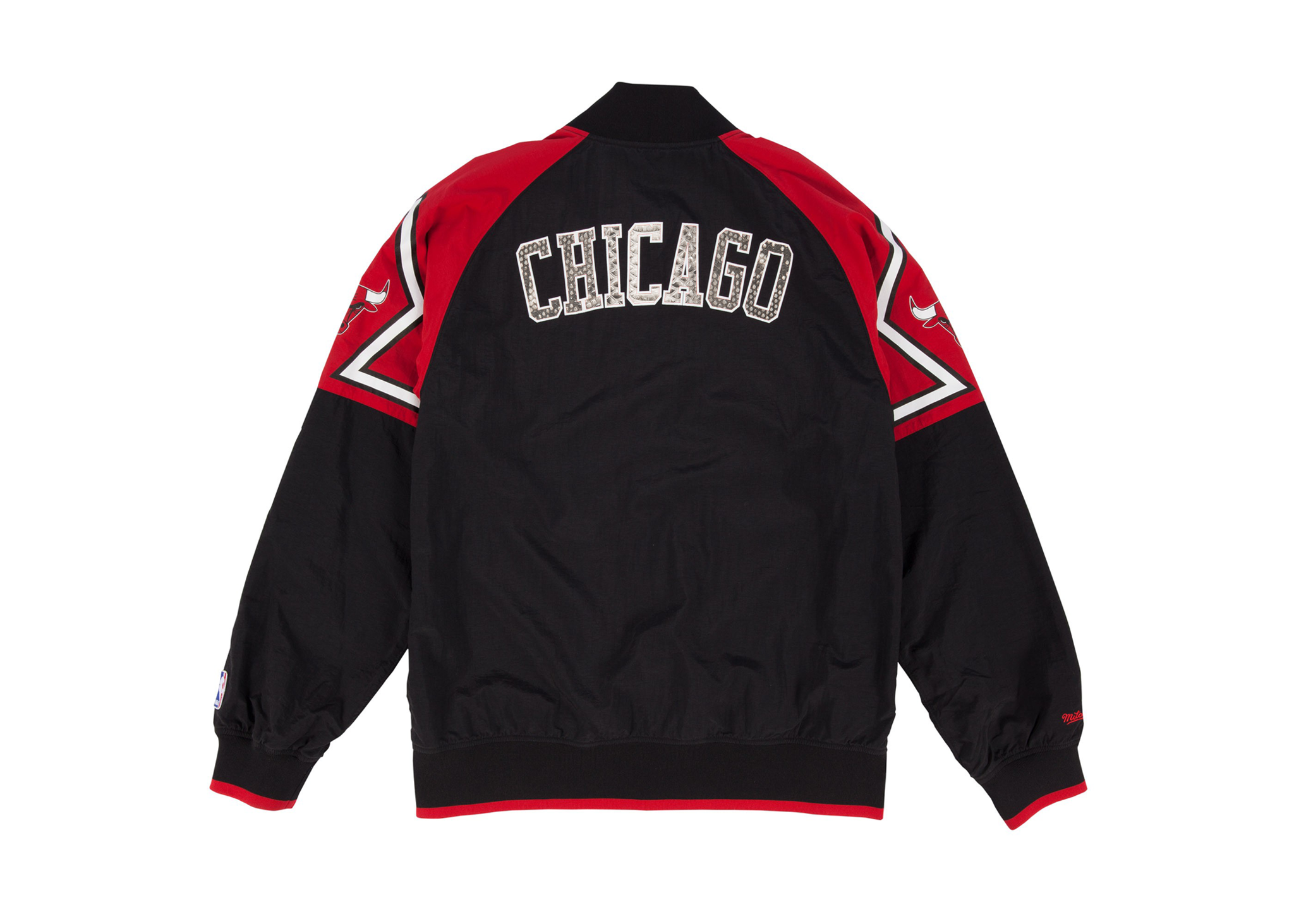Custom Mitchell & Ness Chicago Bulls "Nothing But Net" Python Warm Up Jacket