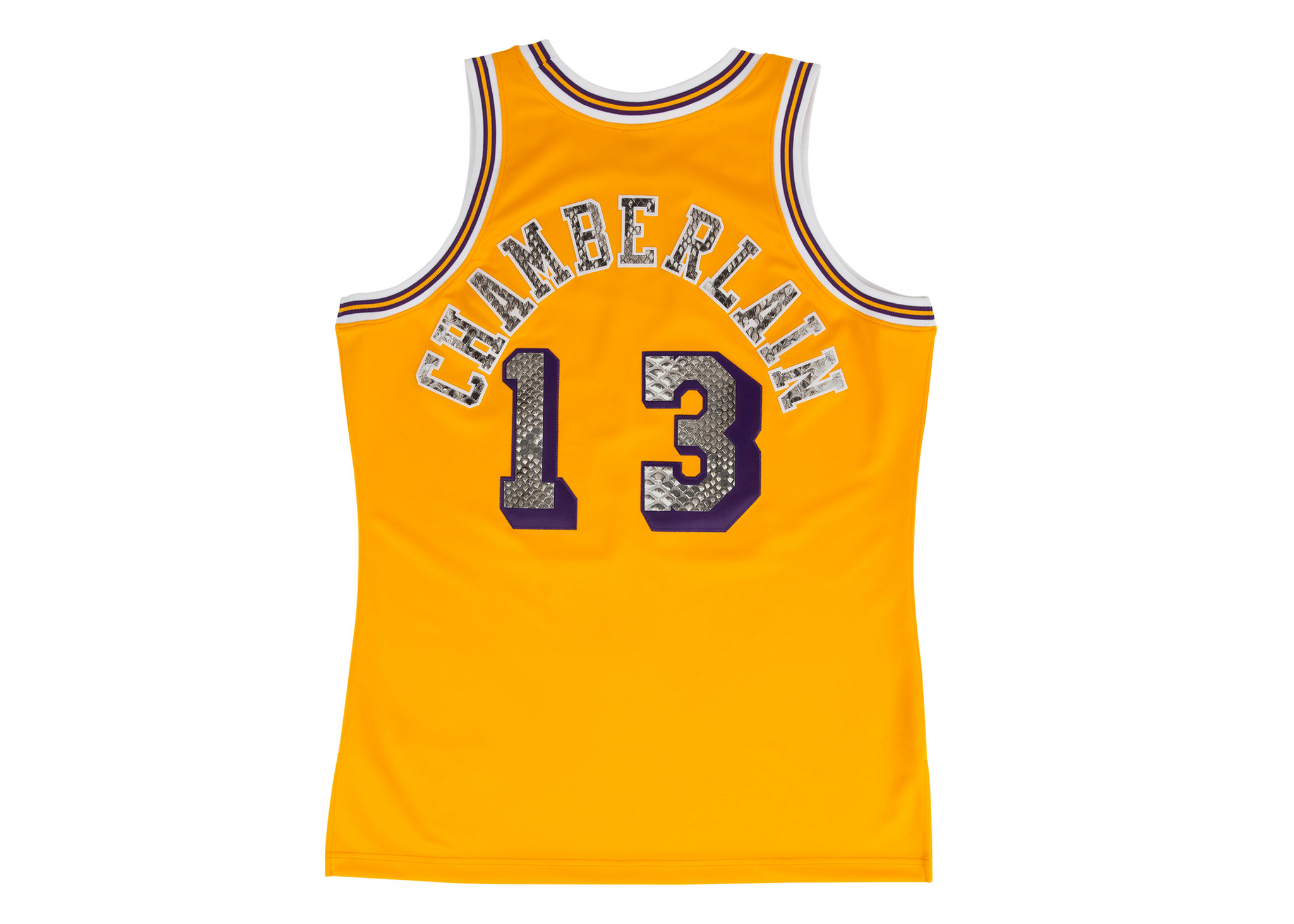 Custom Mitchell & Ness Wilt Chamberlain 1971-1972 Los Angeles Lakers Python Jersey
