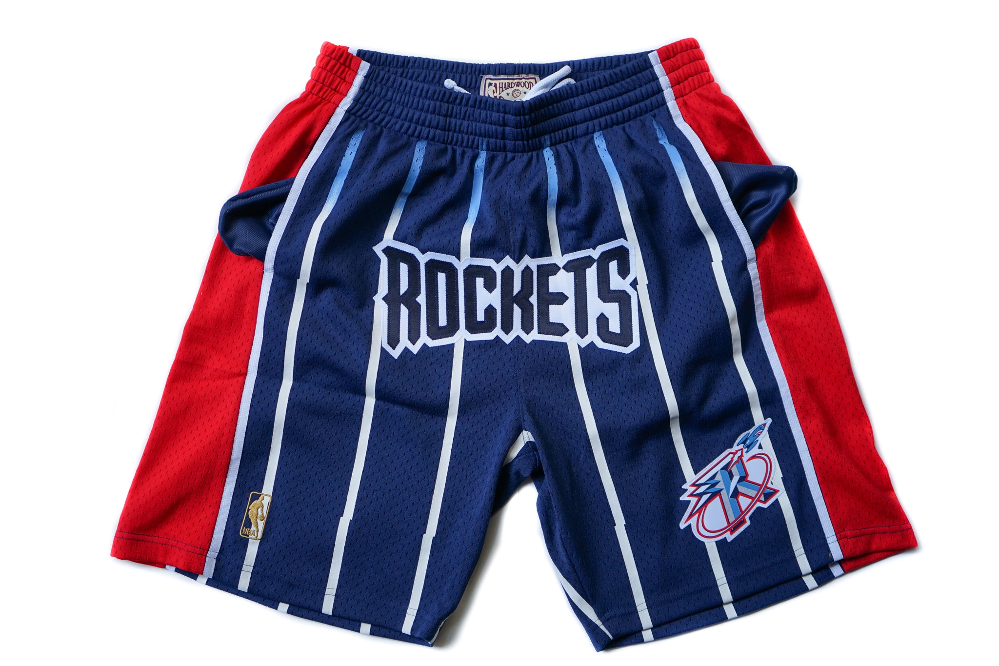 Custom Mitchell & Ness Houston Rockets "ROCKETS" Swingman Shorts