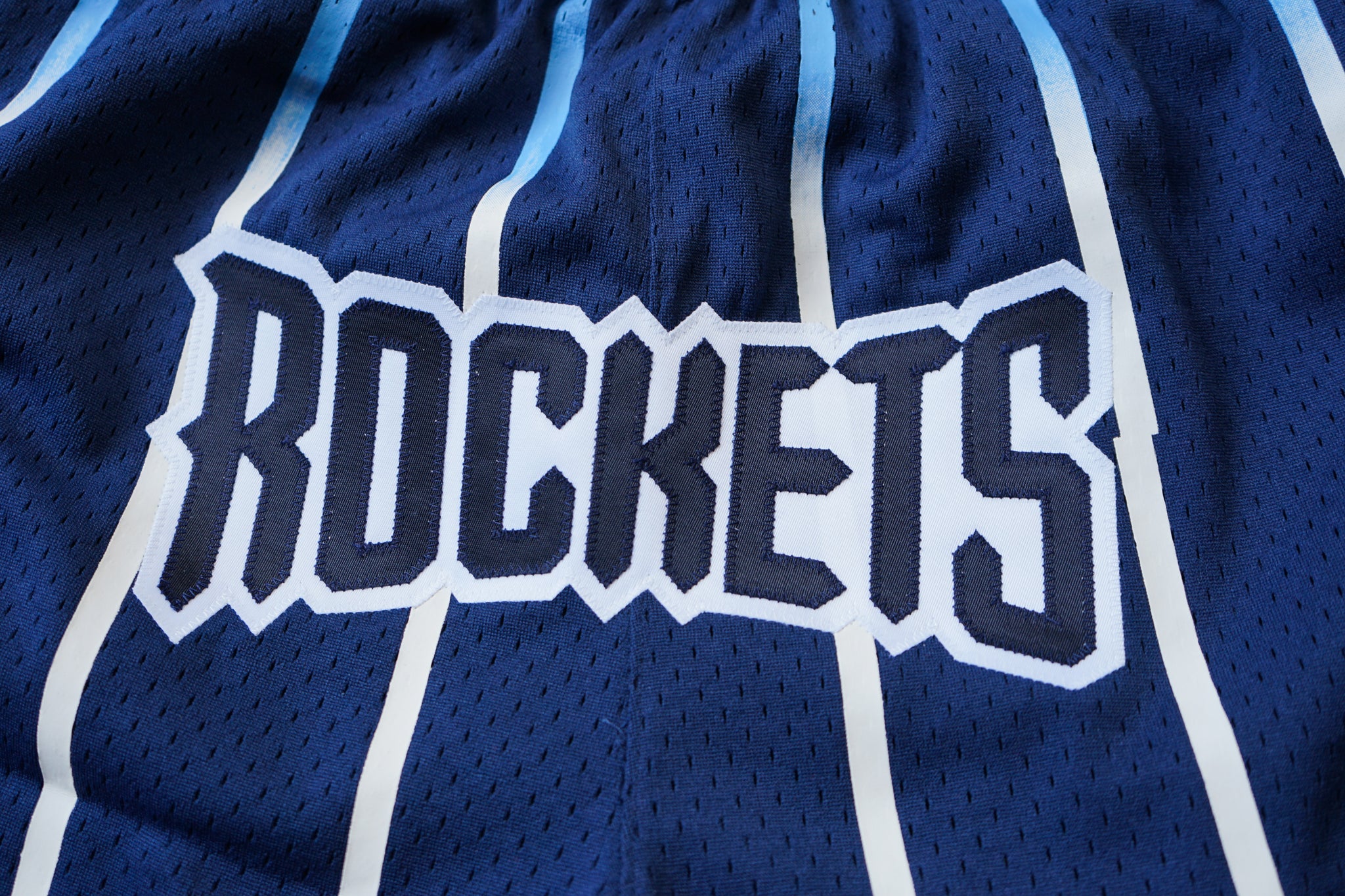 Custom Mitchell & Ness Houston Rockets "ROCKETS" Swingman Shorts