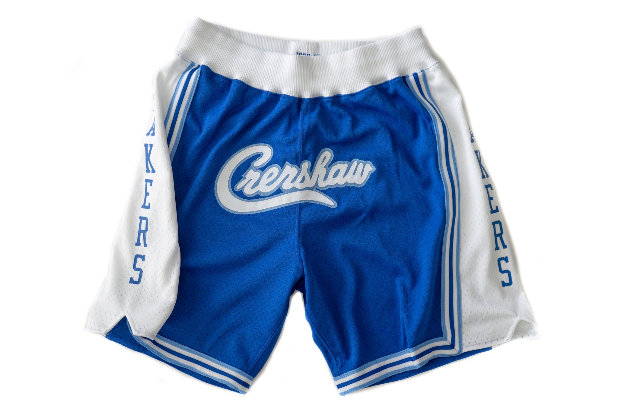 Custom Mitchell & Ness Los Angeles Lakers 1996-1997 "CRENSHAW" Royal Blue Authentic Shorts