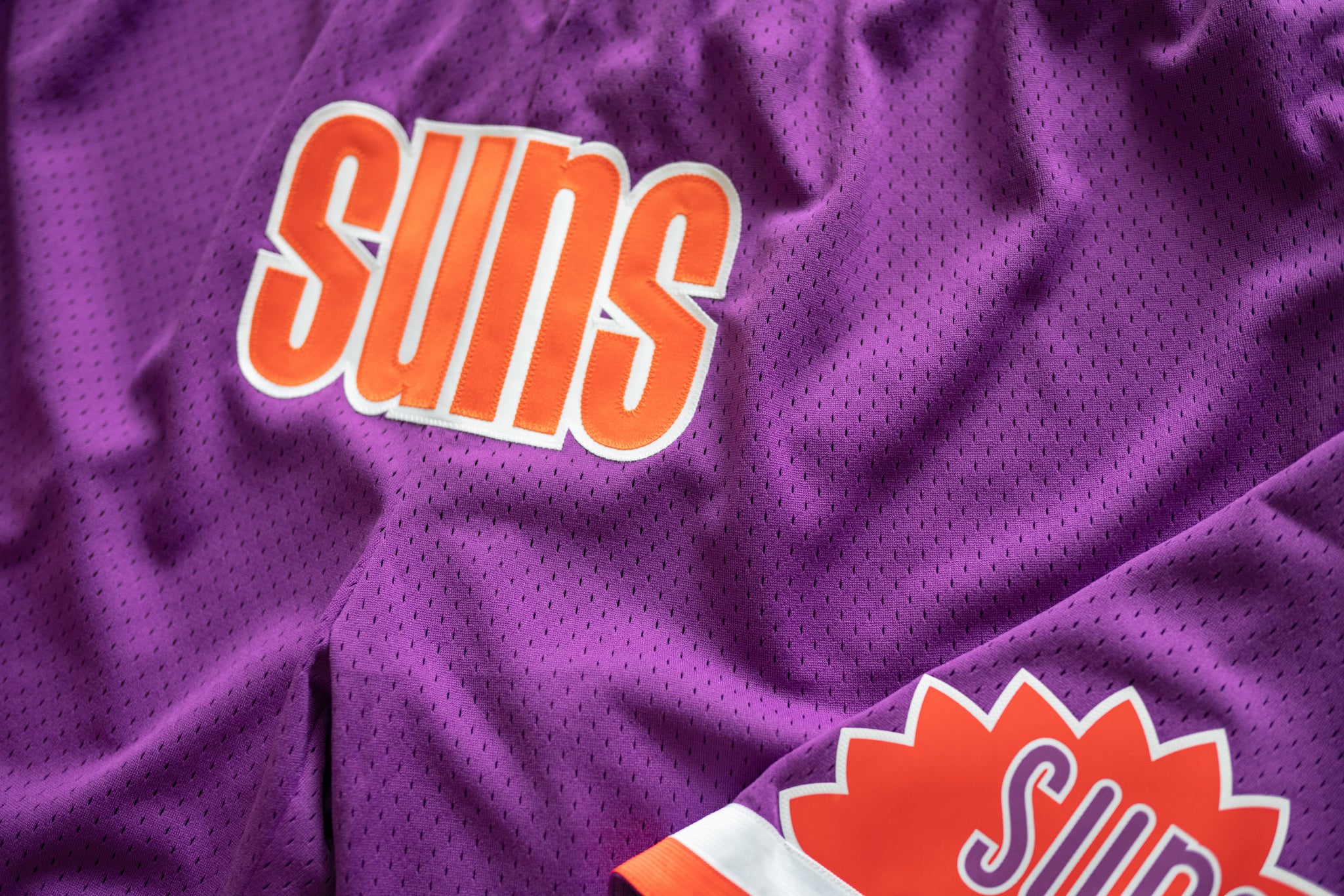 Custom Mitchell & Ness Phoenix Suns 1991-1992 "SUNS" Purple Swingman Shorts
