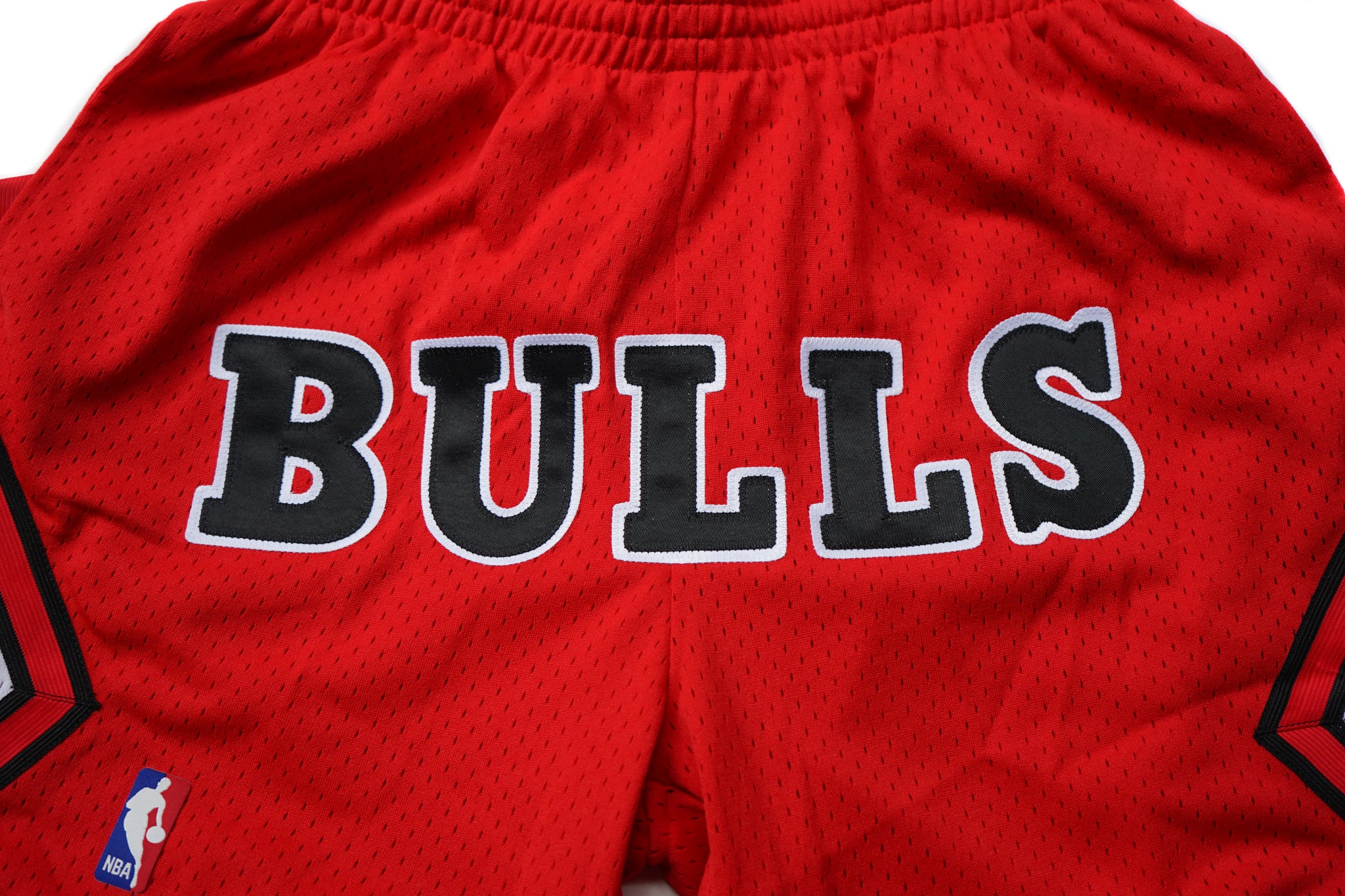 Custom Mitchell & Ness Chicago Bulls Regular Logo Red Swingman Shorts