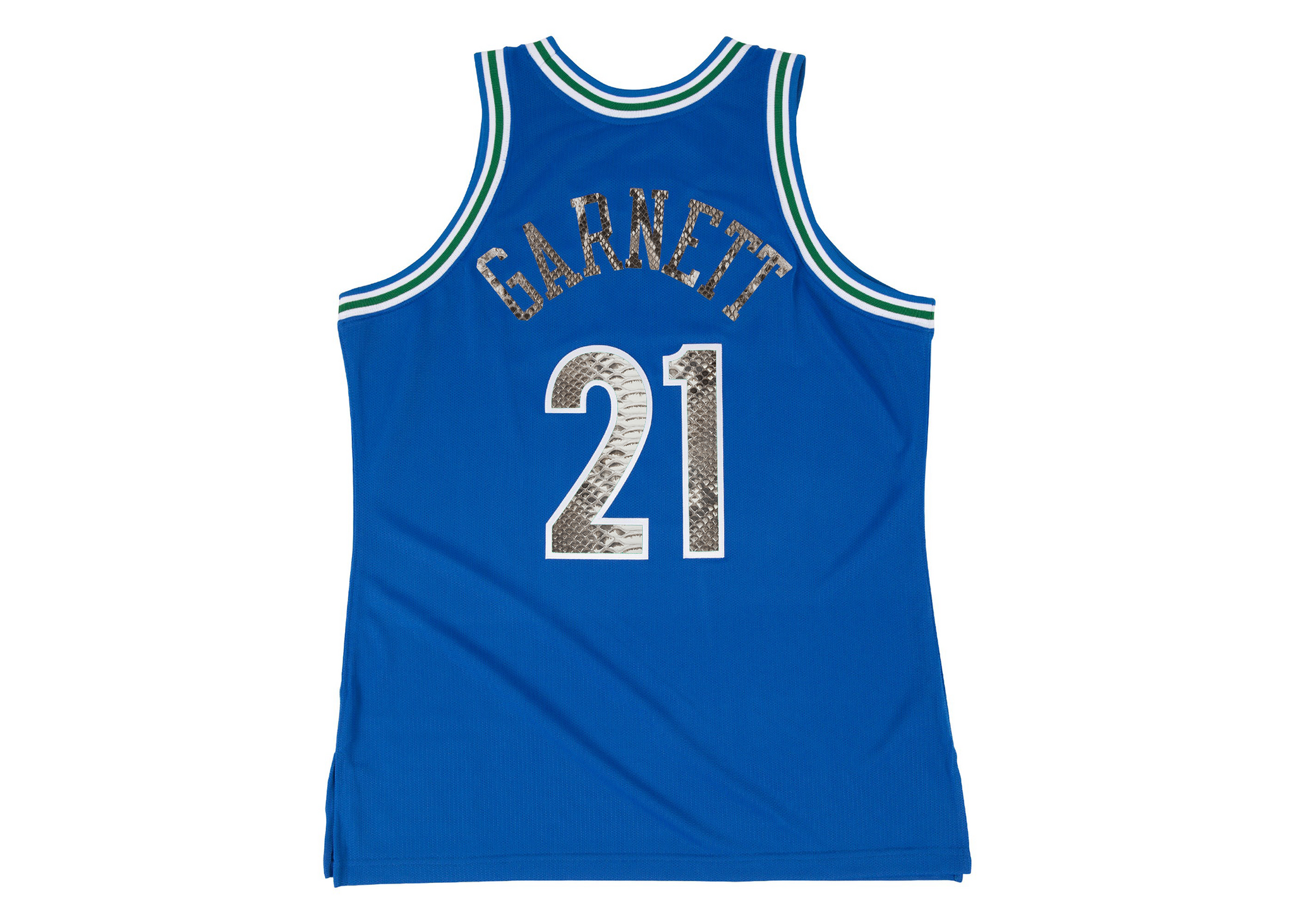 Custom Mitchell & Ness Kevin Garnett 1995-1996 Minnesota Timberwolves Python Jersey